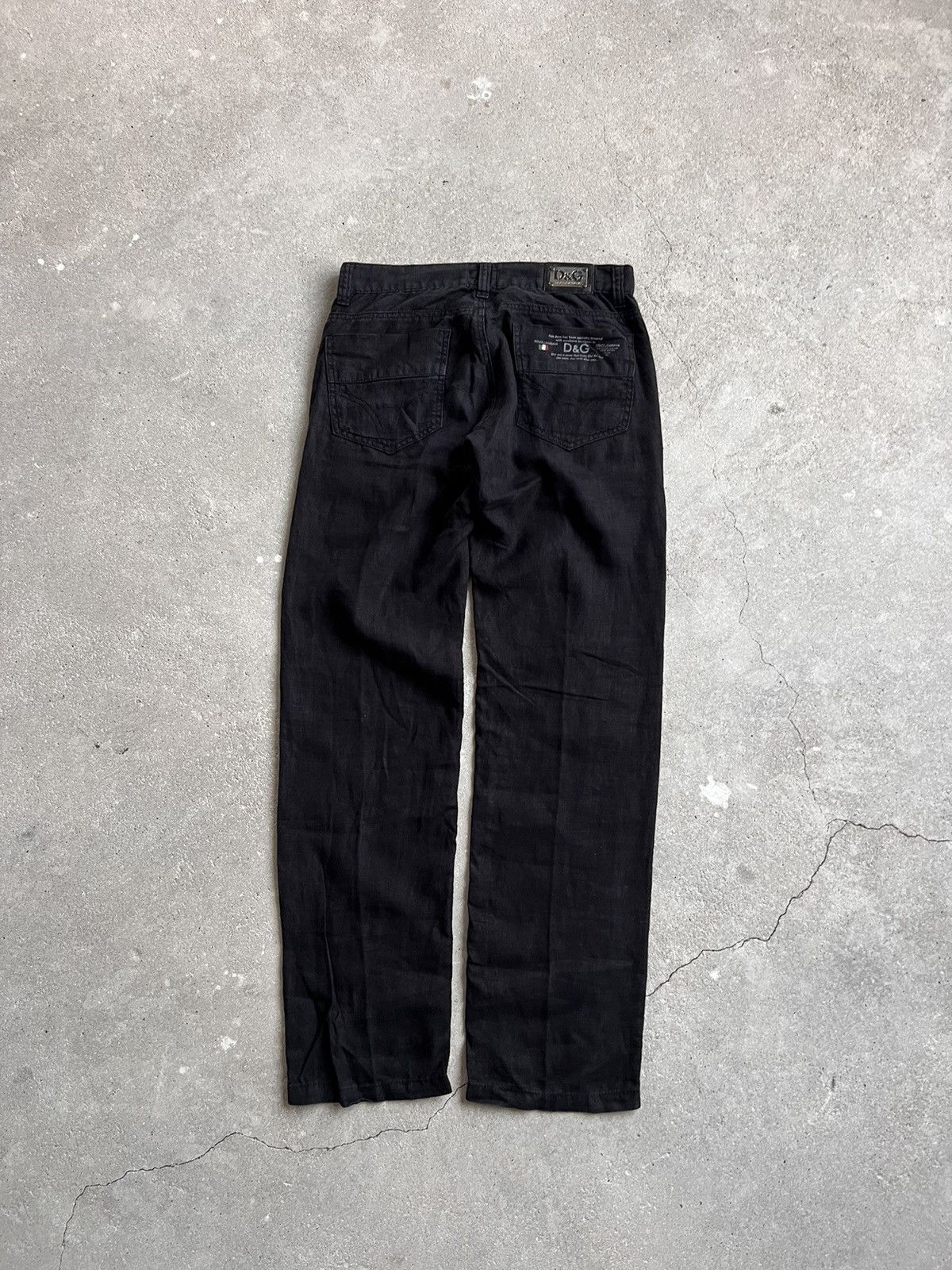 Dolce & Gabbana 90s Vintage Dolce&Gabbana Pants Linen Size US 29 - 3 Thumbnail