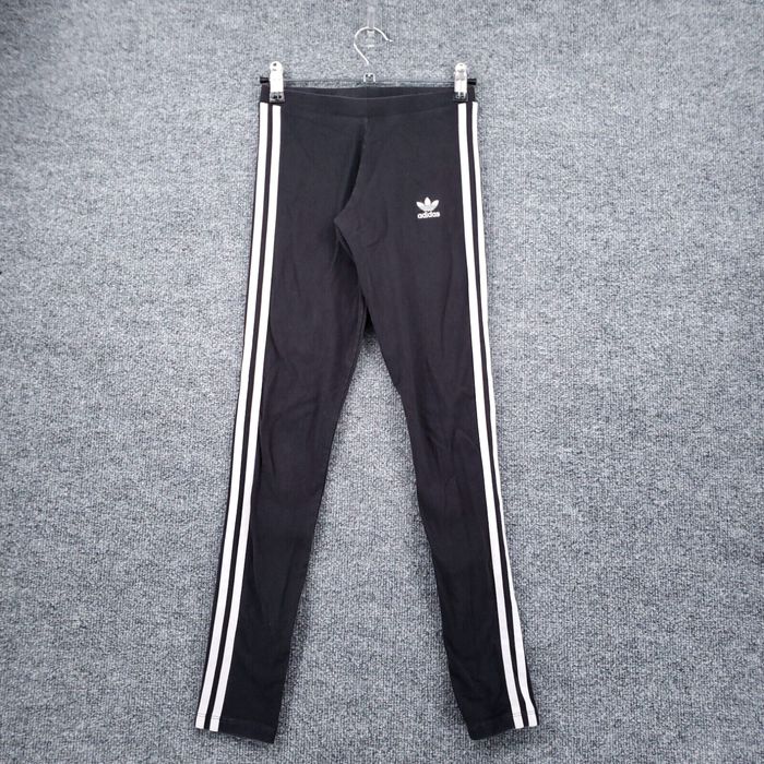 Adidas Adidas Originals Leggings Womens XS Black Ankle Low Rise 3-Stripe  Pull On Active