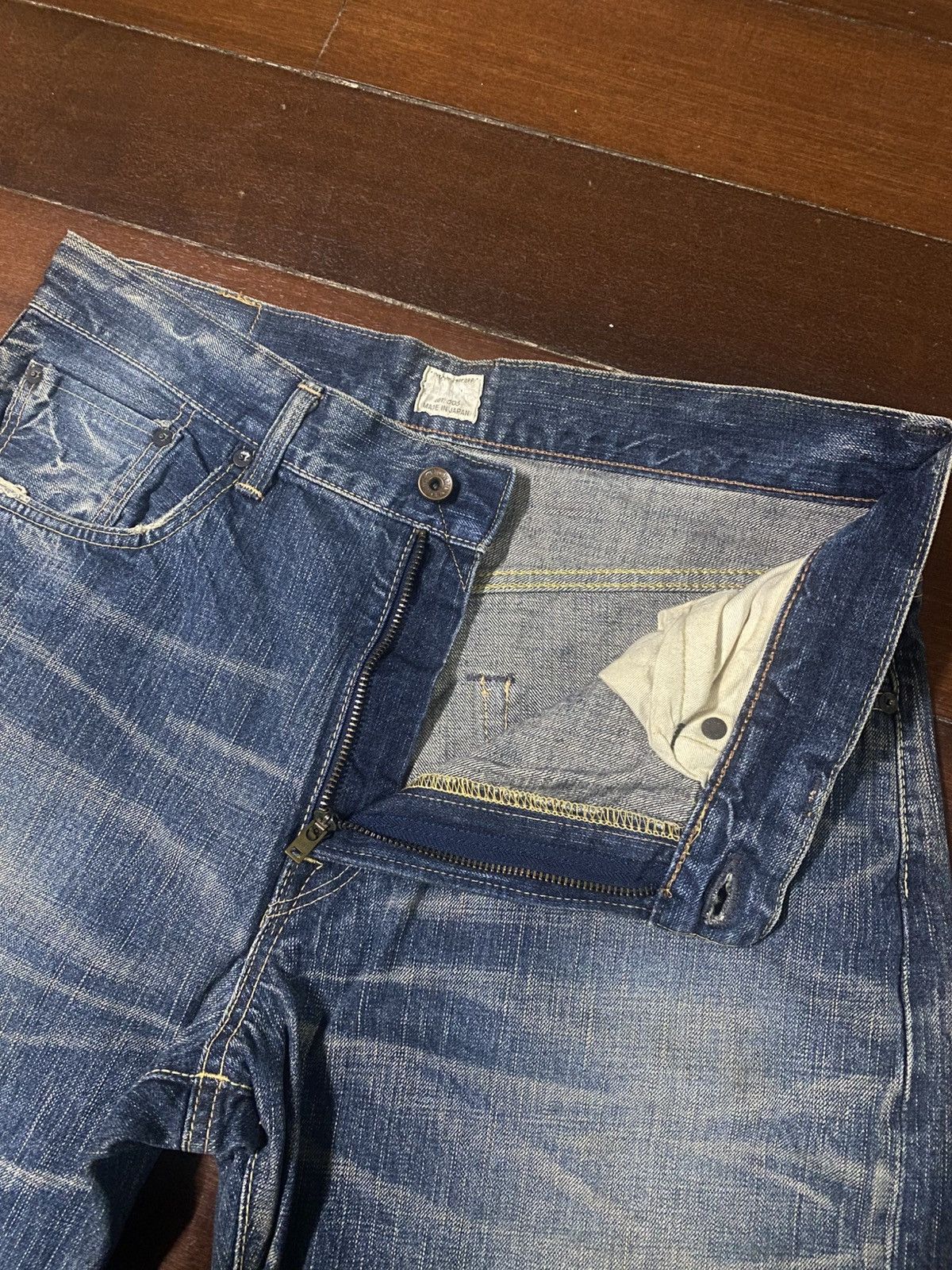 Edwin Vintage Edwin 505z Selvedge Faded Wash mud wash Baggy Jeans Size US 36 / EU 52 - 9 Thumbnail