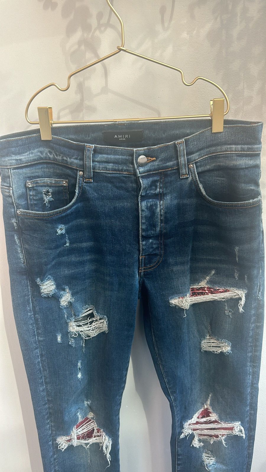 Amiri Amiri Mx1 Red bandana jeans Size US 34 / EU 50 - 8 Thumbnail