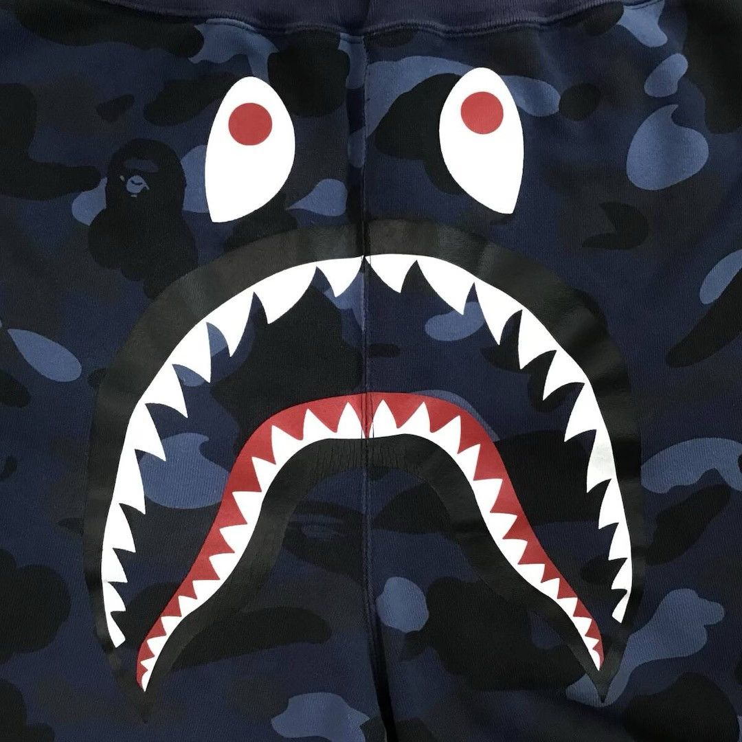 Bape BAPE Blue camo WGM shark sweat pants a bathing ape ★size L Size US 34 / EU 50 - 4 Thumbnail