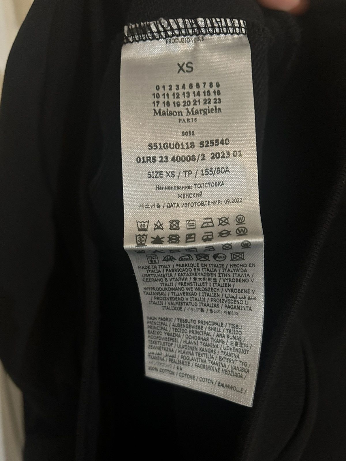 Maison Margiela Maison Margiela Black Embroidered Sweater Size US XS / EU 42 / 0 - 4 Thumbnail