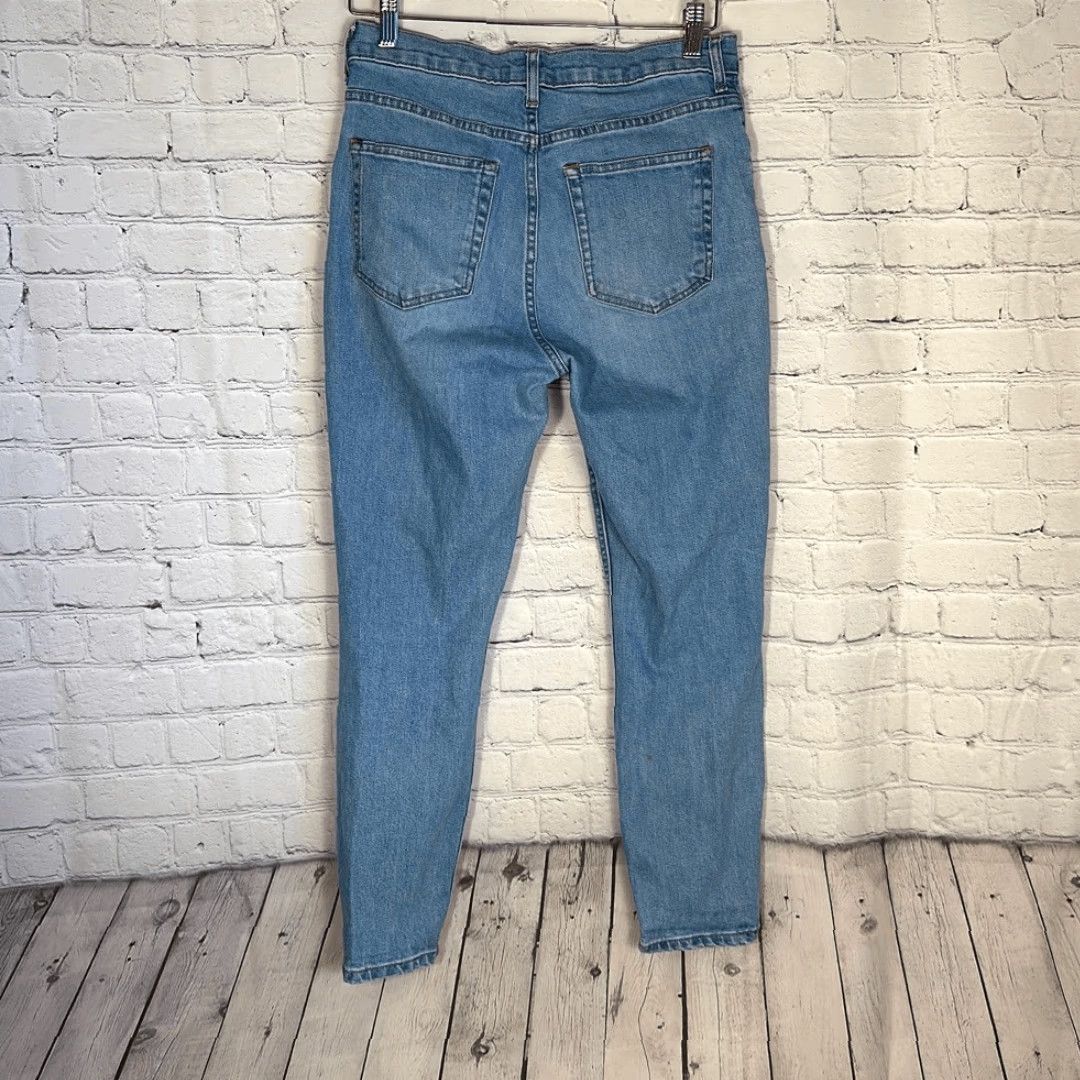 Everlane Everlane Jeans Women Size 28 Light Wash Cotton Ankle Wide-Leg Blue SPOT - 28 Size 28" / US 6 / IT 42 - 5 Thumbnail