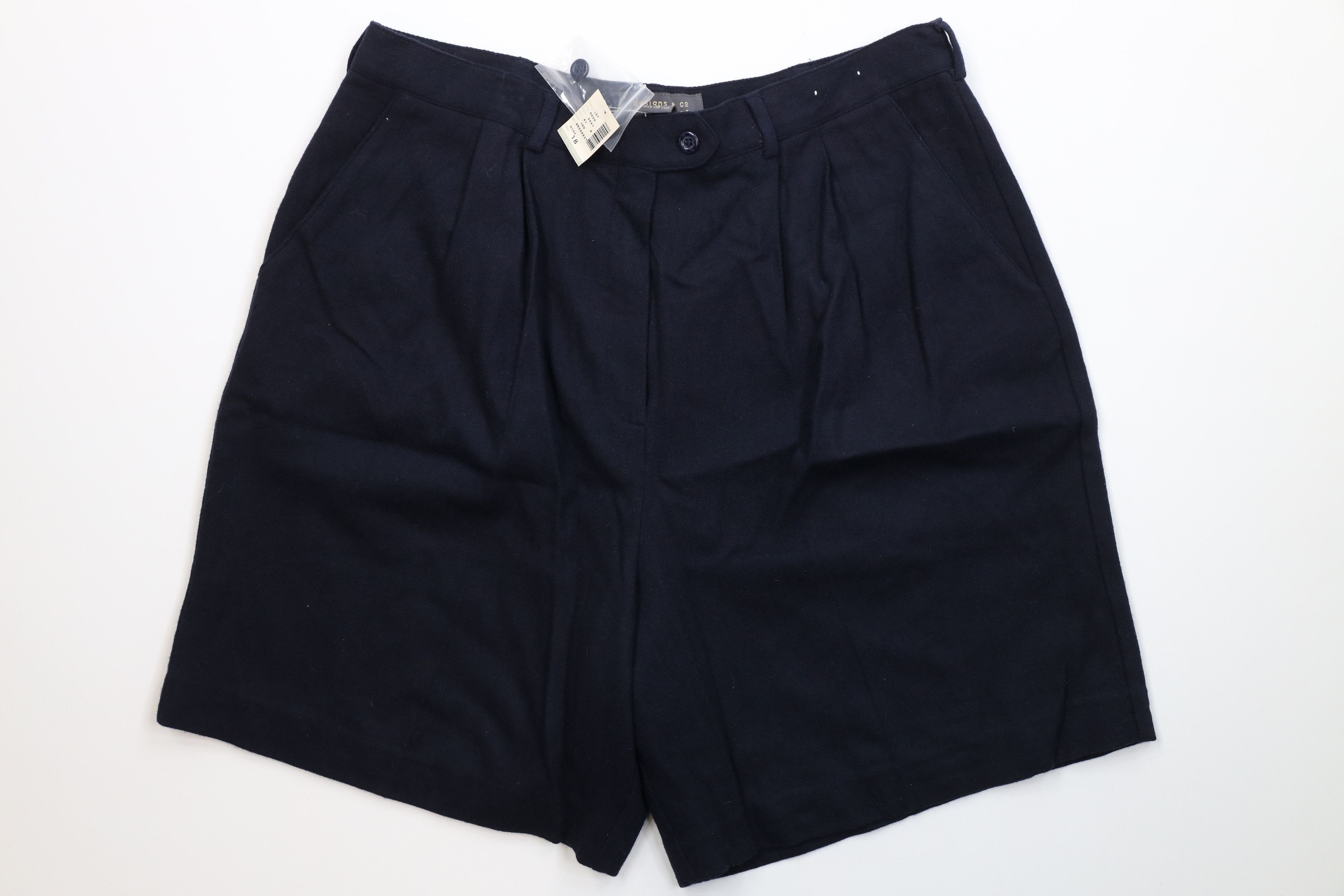 Vintage Deadstock Vintage 90s Lane Bryant Merino Wool Shorts Blue Size 40" / US 18 - 1 Thumbnail