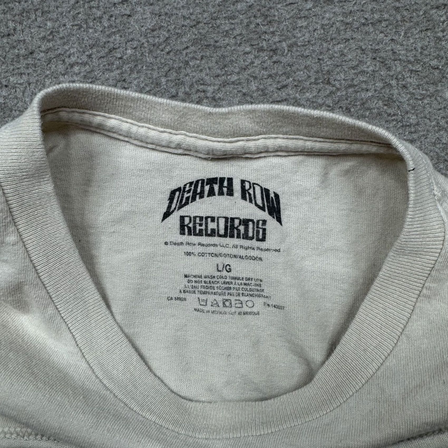 Ripple Junction Death Row Records Nike Shirt Casual Rap Tee Beige Short Sleeve Crew Neck Men L Ripple Junction Cotton Jersey Regular Size US L / EU 52-54 / 3 - 2 Thumbnail