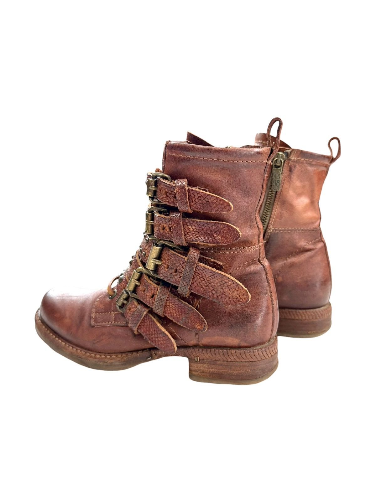 A.S.98 Vintage A.S. 98 Leather Belted Ankle Avantgarde boots Size US 6 / IT 36 - 4 Thumbnail