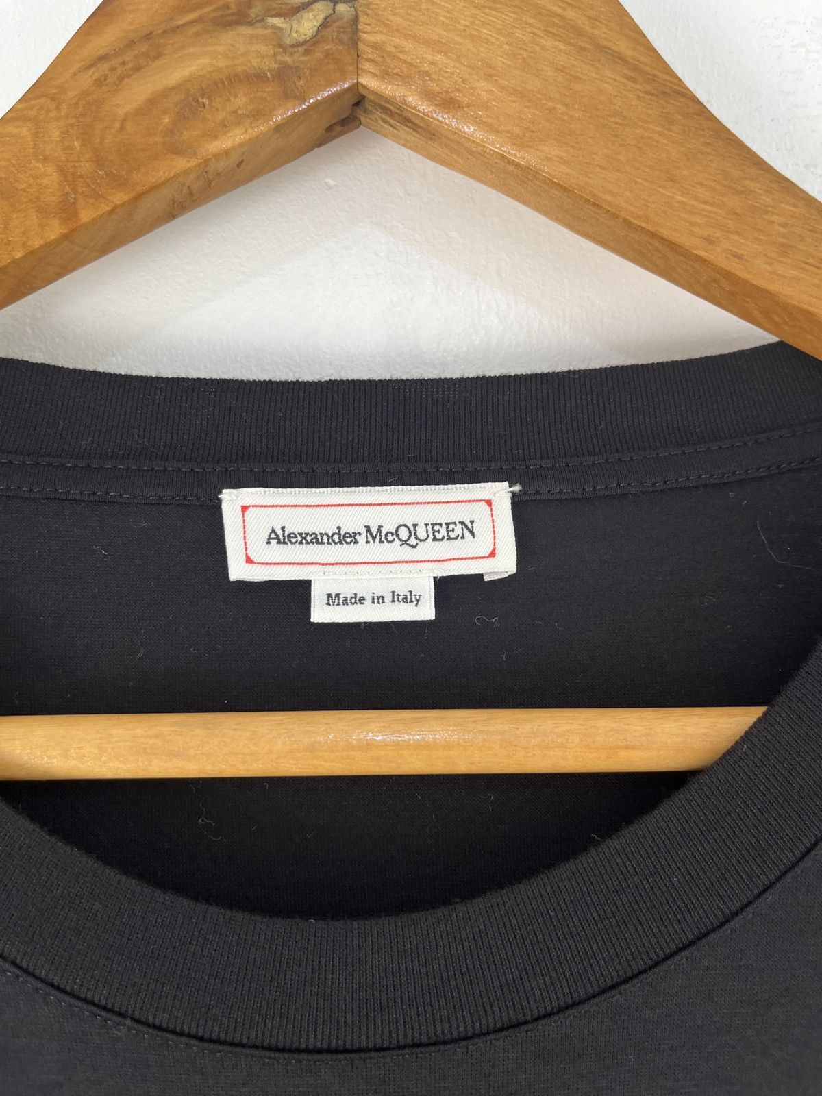 Alexander McQueen Black Mercerized Logo T-Shirt Size US XXL / EU 58 / 5 - 5 Thumbnail