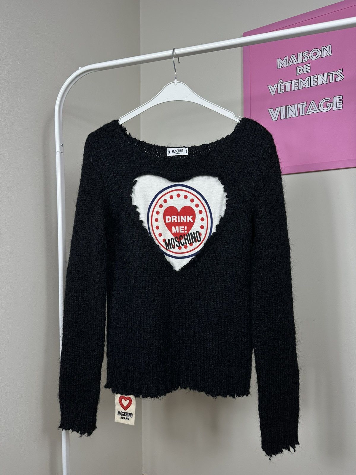 Moschino Moschino Jeans Drink Me Logo Sweater Size S / US 4 / IT 40 - 1 Thumbnail