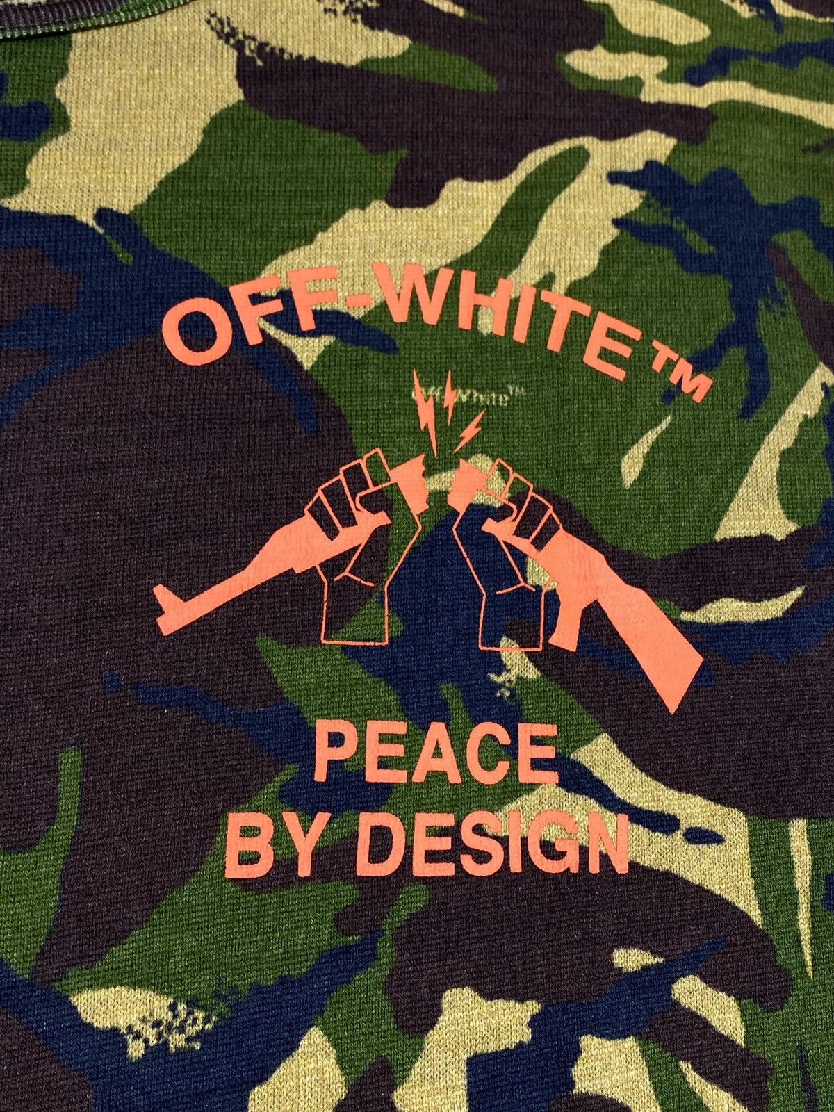 Off-White Off White Peace By Design Camouflage T-shirt Size US S / EU 44-46 / 1 - 5 Thumbnail
