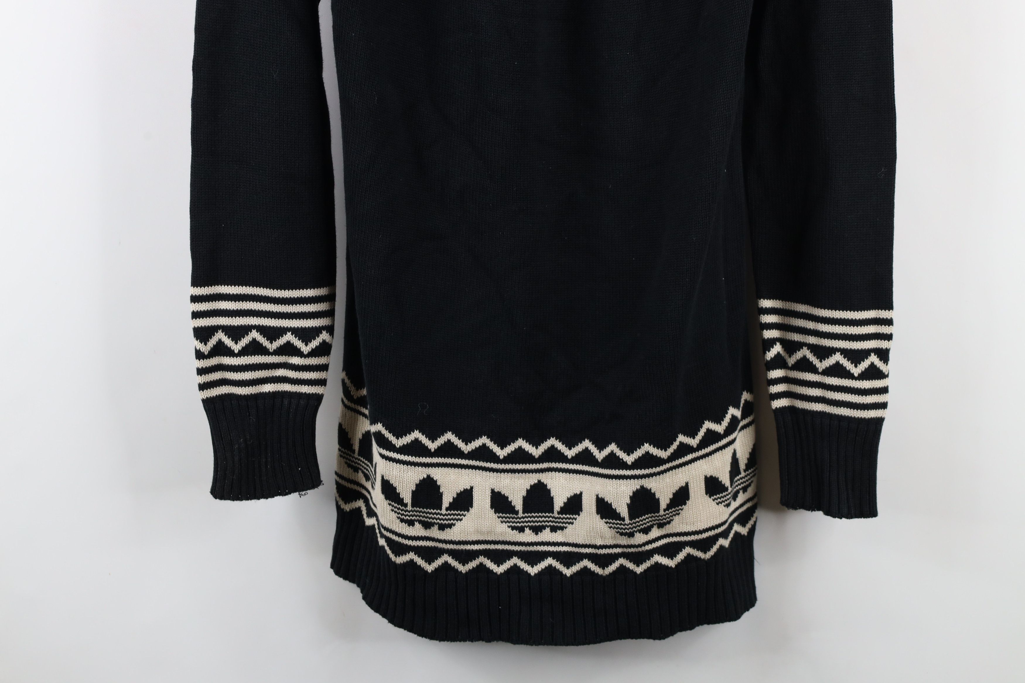 Adidas × Vintage Vintage Y2K Adidas Christmas Trefoil Knit Hoodie Sweater Size M / US 6-8 / IT 42-44 - 3 Thumbnail
