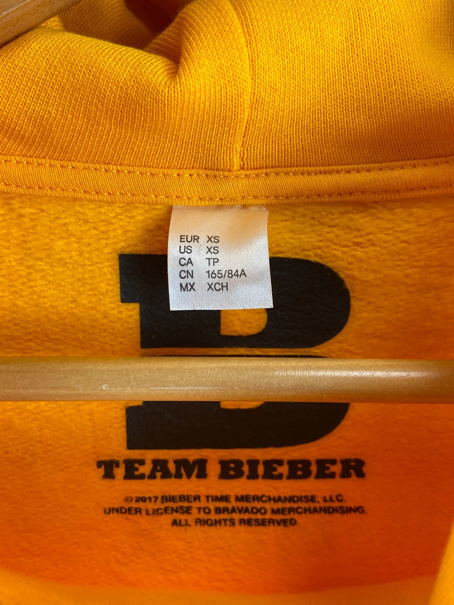 H&M H&M x Justin Bieber yellow Stadium Tour hoodie XS Size US XS / EU 42 / 0 - 4 Thumbnail