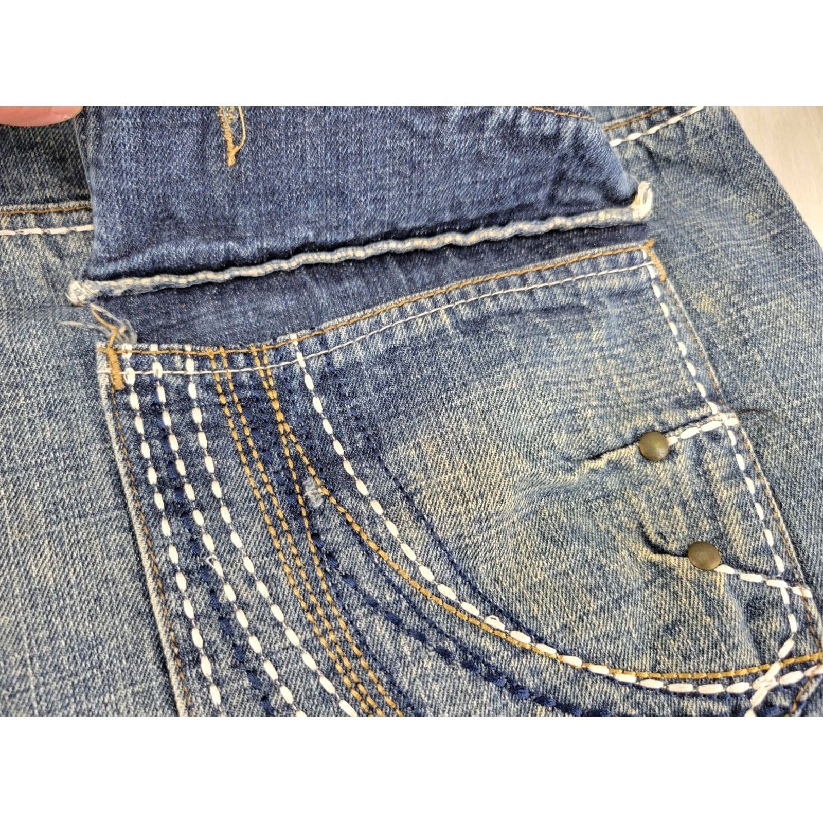 Phat Farm Phat Farm Jeans Shorts Men 40 Blue 5-Pocket Bermuda Denim Cotton Blend Zip Regular 12in Inseam Men Size US 40 / EU 56 - 7 Thumbnail