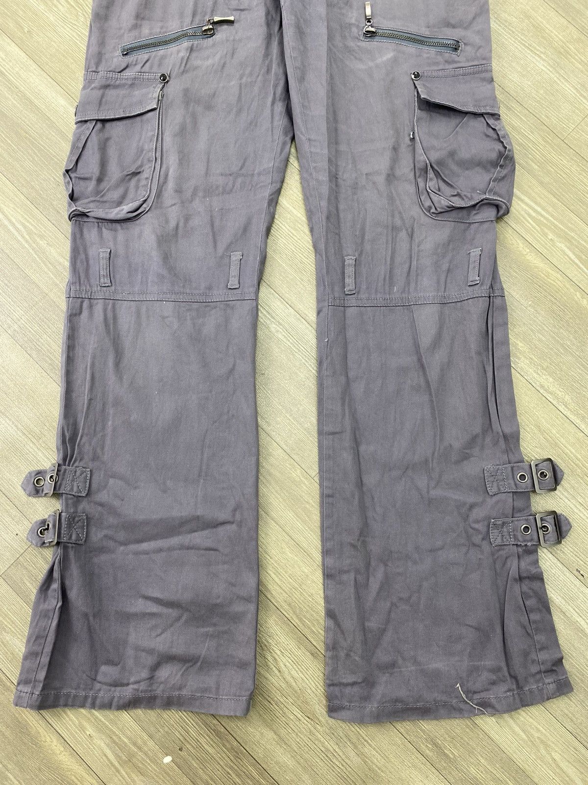 semanticdesign 2000s Semanticdesign Bondage Cargo Punk Lgb Flared Pants Y2K Size US 29 - 6 Thumbnail