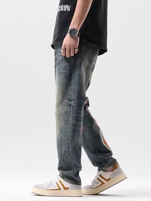 VIBE Vintage high street washed and faded casual jeans Size US 32 / EU 48 - 4 Thumbnail