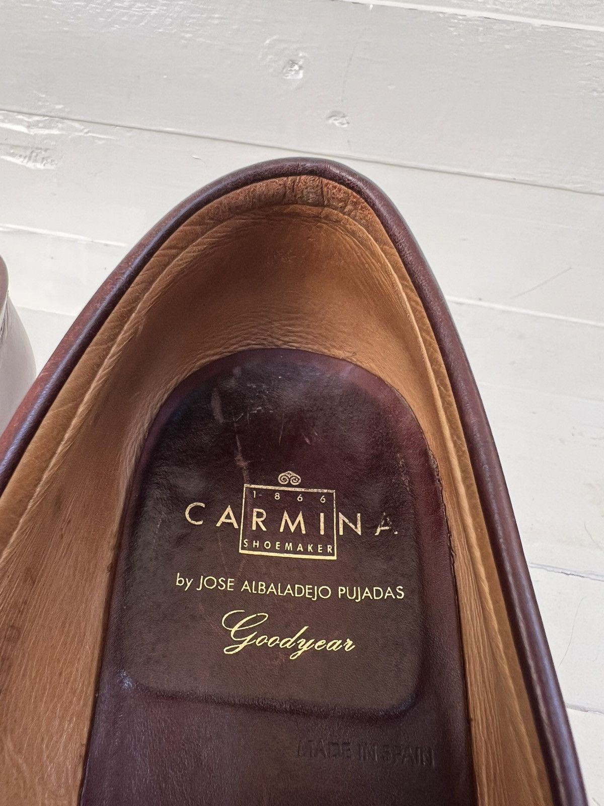 Carmina Carmina Burgundy Penny Loafer Split Toe Shoes Rubber Sole Size US 8 / EU 41 - 14 Thumbnail