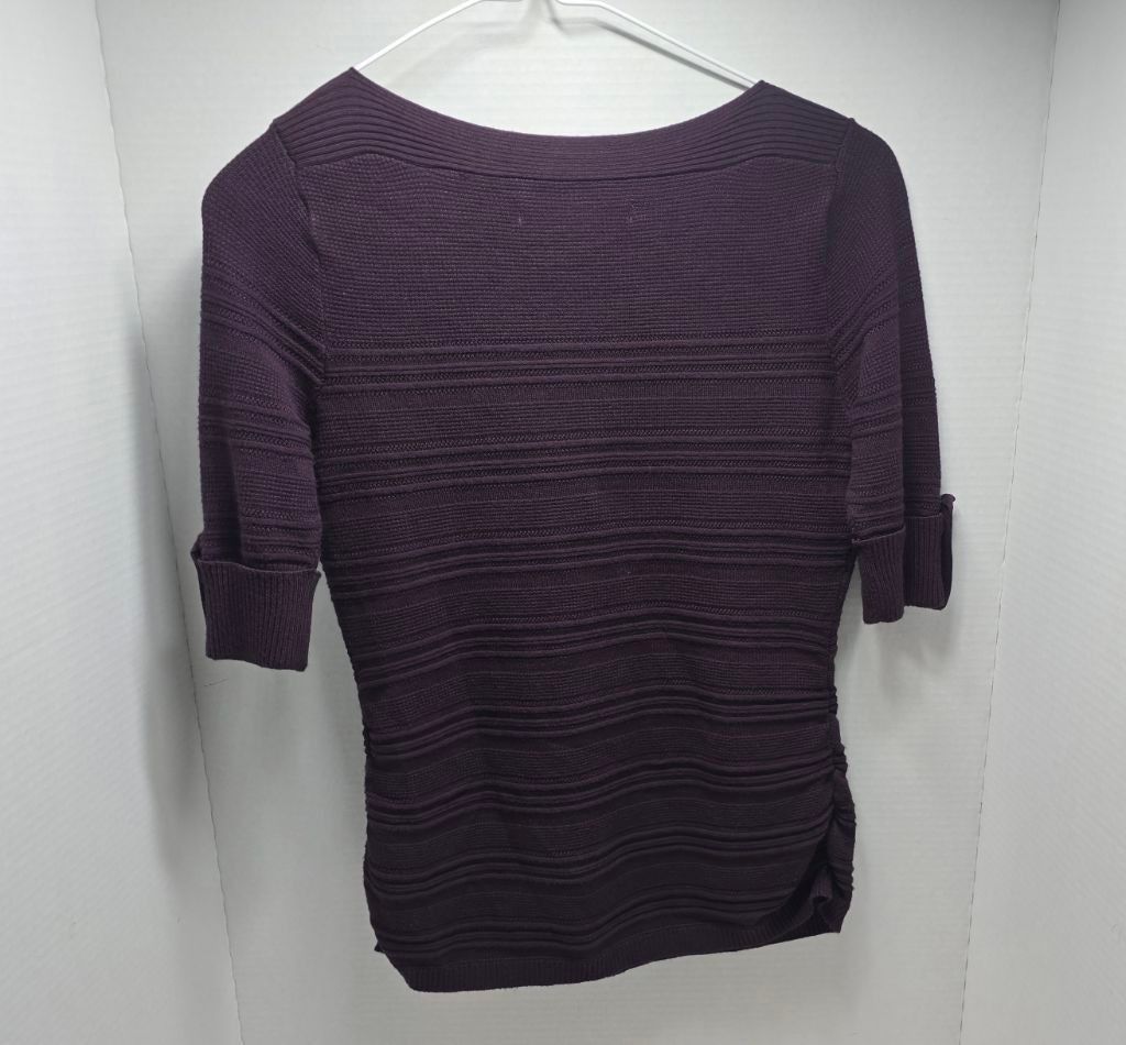 Apt. 9 Women's APT. 9 Purple Ribbed Crew Neck Sweater XS Size XS / US 0-2 / IT 36-38 - 4 Thumbnail