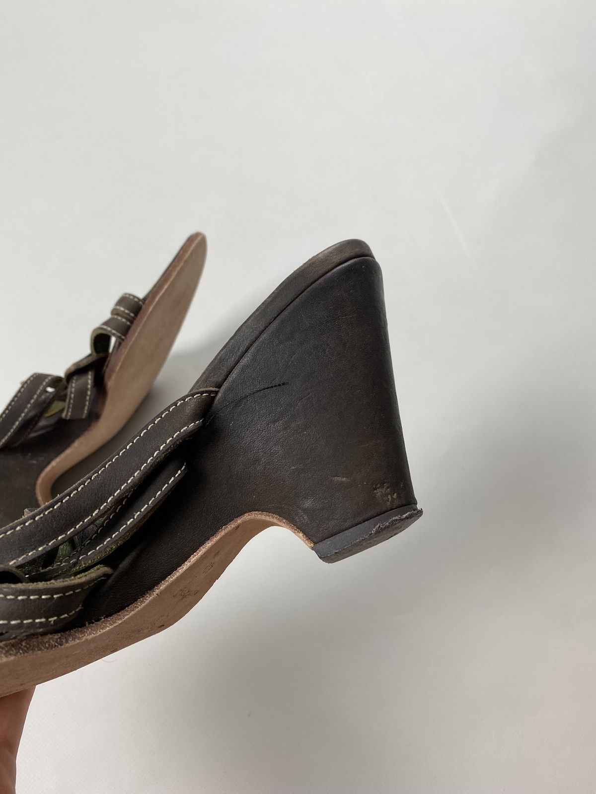 MoMA MOMA ladies avant-garde leather heeled sandals shoes size 40 Size US 10 / IT 40 - 13 Thumbnail