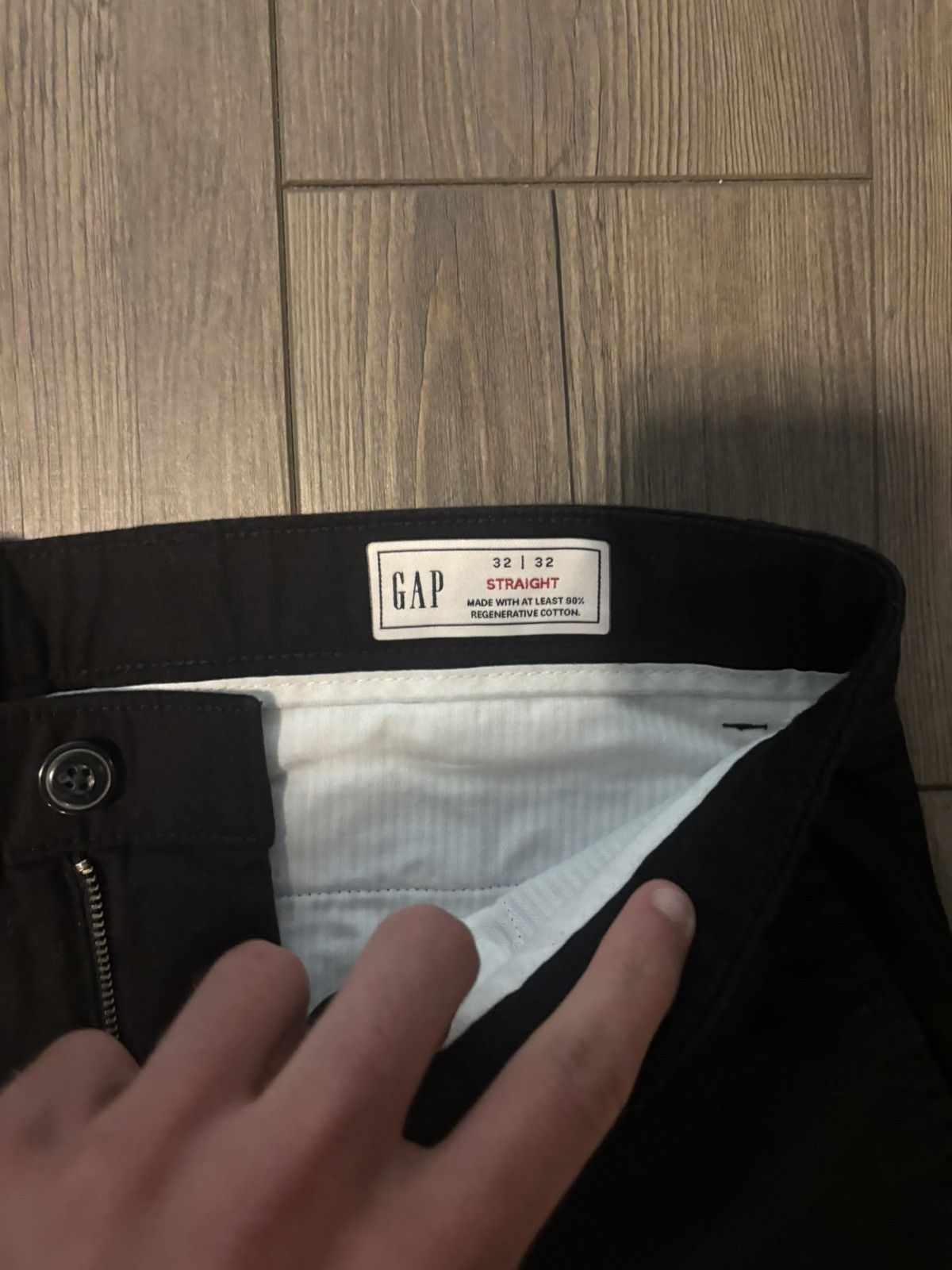 Gap Black Straight Fit Chino Size US 32 / EU 48 - 3 Thumbnail