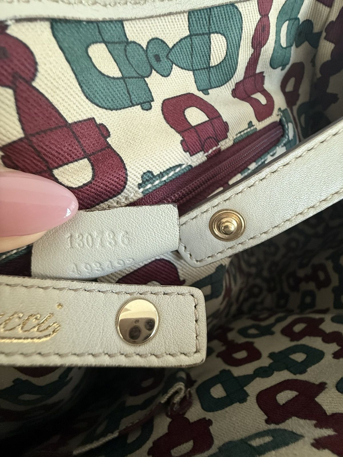 Gucci RARE Gucci Guccissma Cream Leather Shoulder Bag Size ONE SIZE - 10 Thumbnail