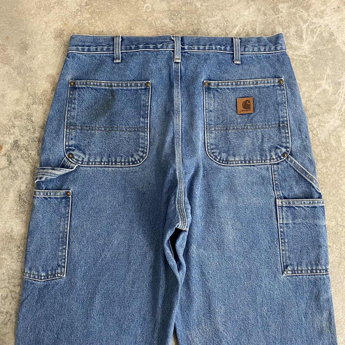 Carhartt VTG Carhartt Double Knee Blue Carpenter Denim Jeans Size US 35 - 19 Thumbnail