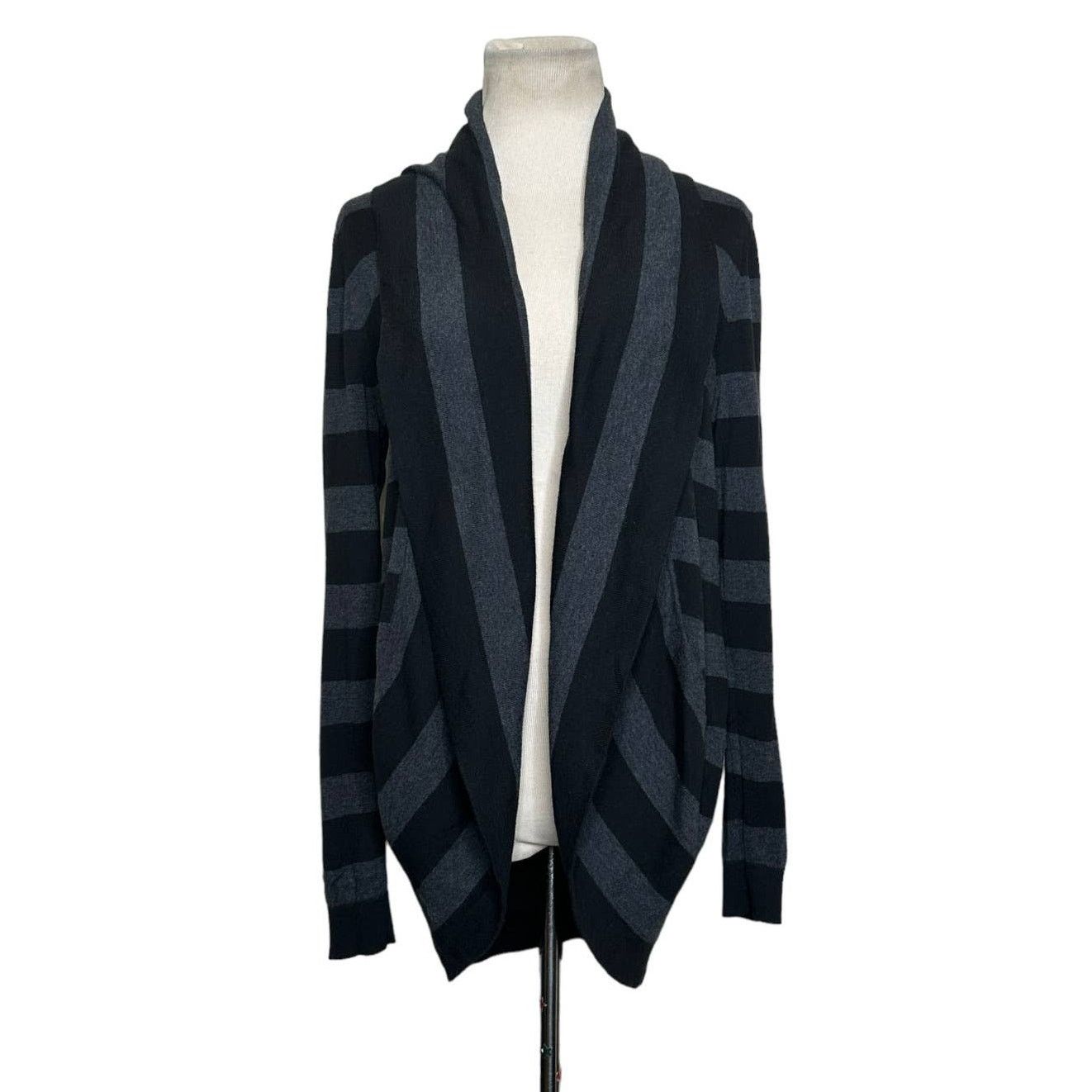 Loft Loft gray black open front long sleeves cardigan size M Size M / US 6-8 / IT 42-44 - 1 Thumbnail