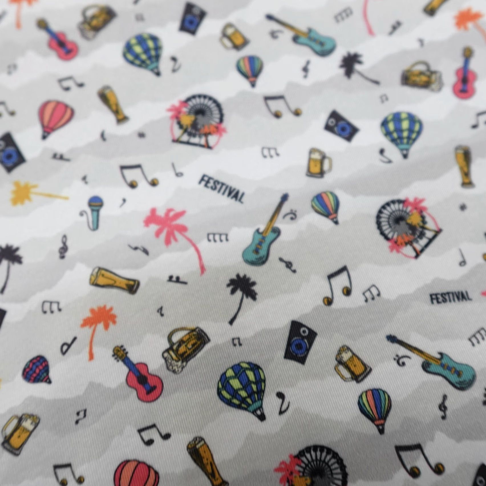 Vintage 1764 Golf Polo XL White All Over Print Festival Guitar Performance Polo Men Short Sleeve Collared Button Size US XL / EU 56 / 4 - 4 Thumbnail
