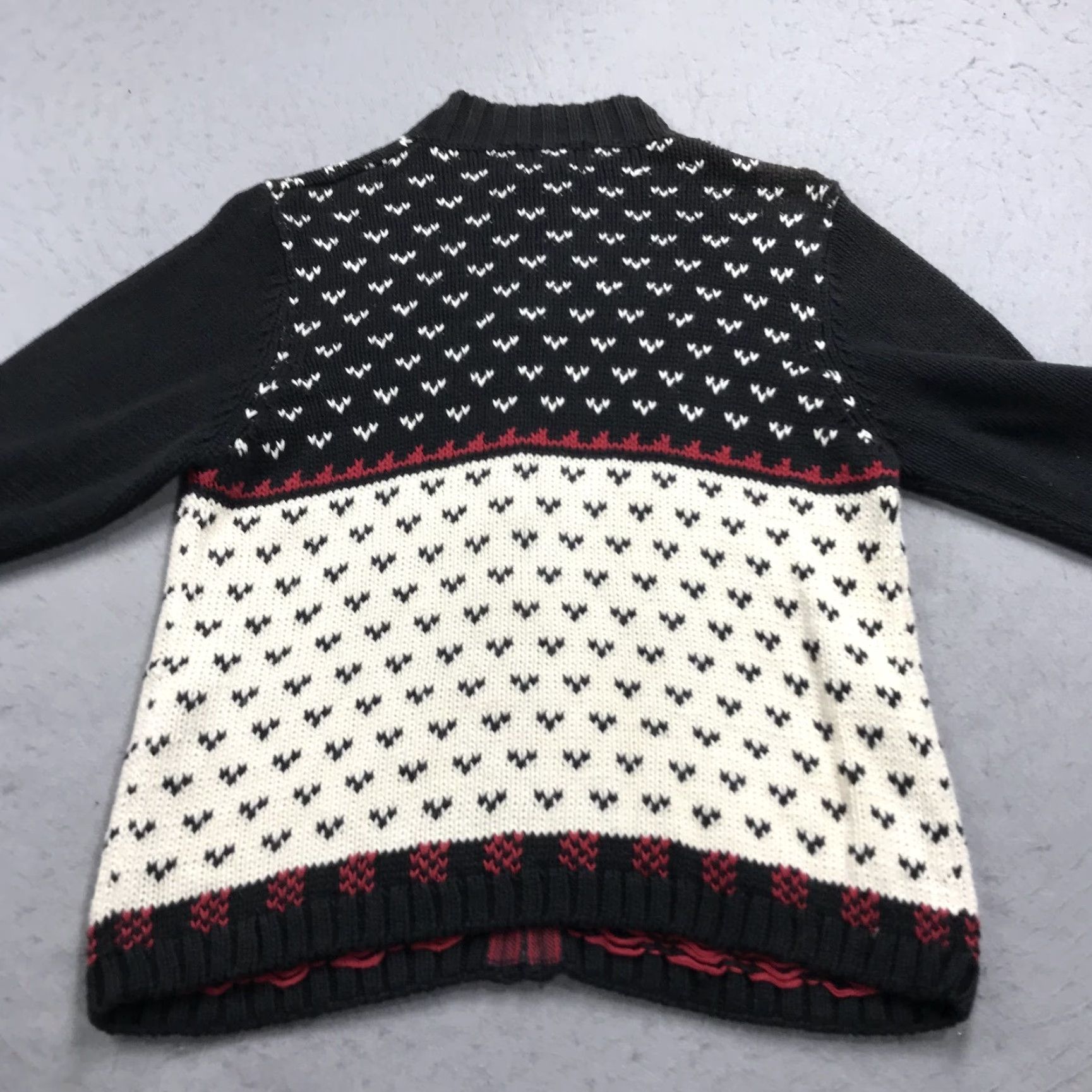 Vintage VINTAGE Woolrich Sweater Womens Large Cardigan 90s Full Zip Fair Isle Black Gray Deer Size L / US 10 / IT 46 - 6 Thumbnail