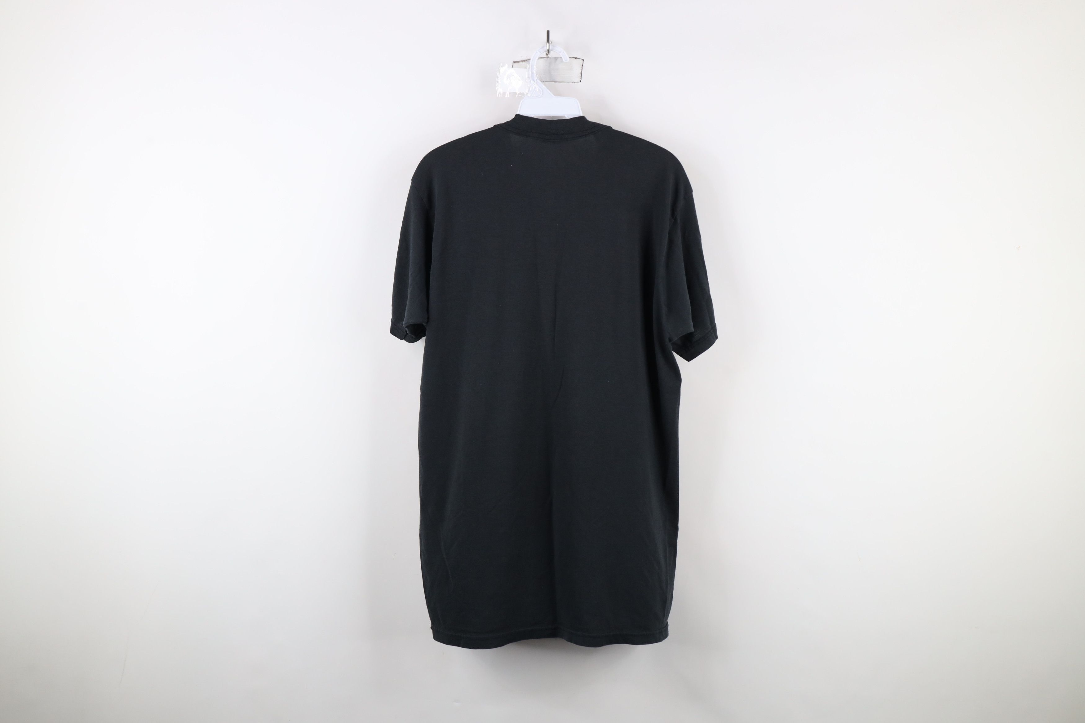 Vintage Vintage 90s Streetwear Blank Thin Pocket T-Shirt Black Size US M / EU 48-50 / 2 - 11 Thumbnail