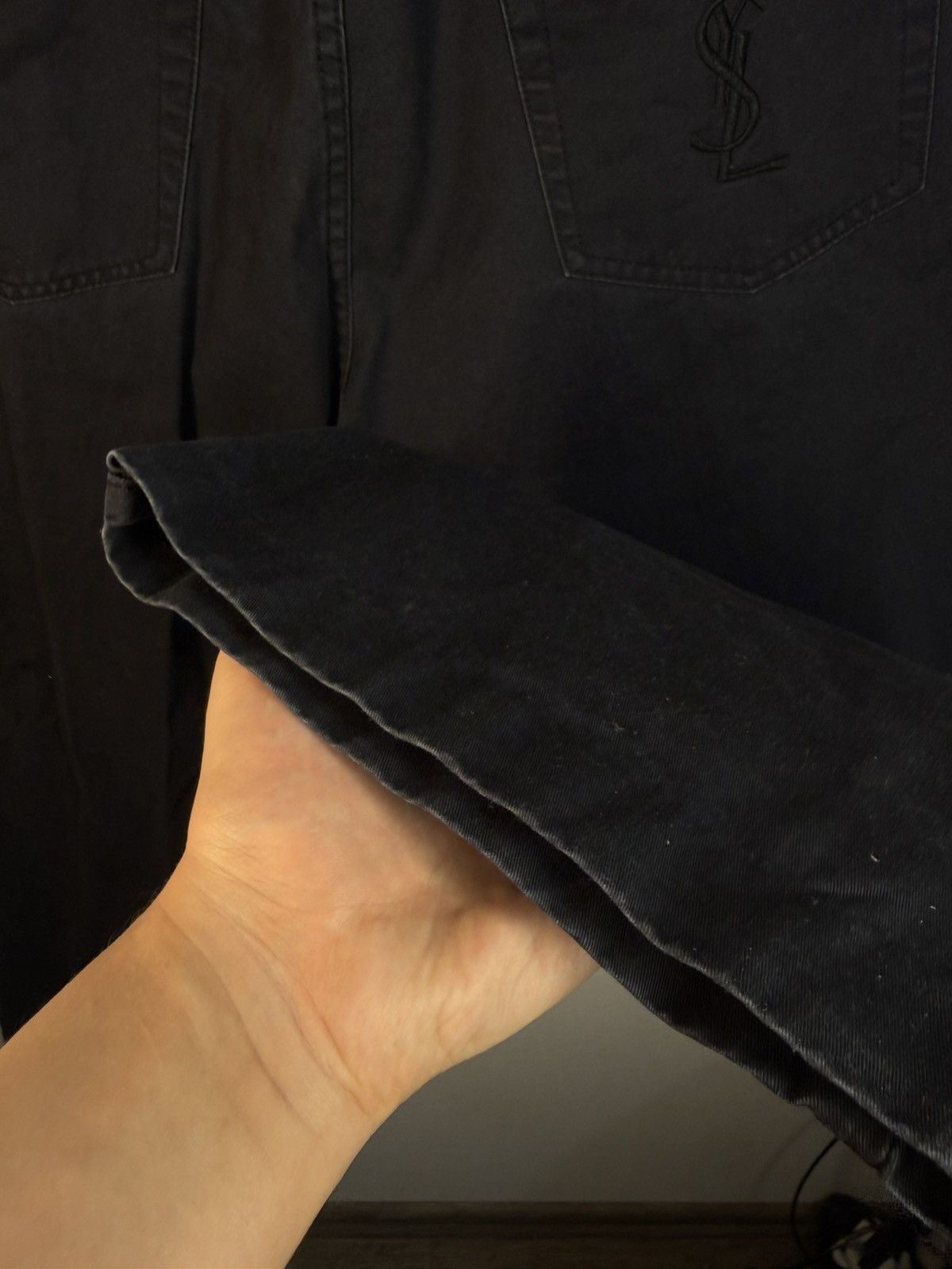Yves Saint Laurent 40x30 YSL Jeans Black Denim Pants Cotton Casual Vintage y2k Size US 40 / EU 56 - 16 Thumbnail