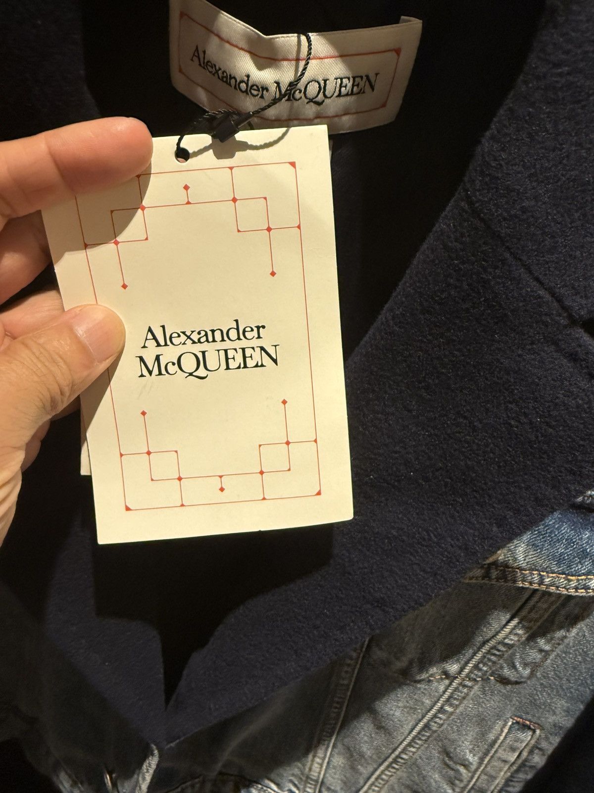 Alexander McQueen Hybrid Overcoat in Navy/blue Washed denim size48 Size US M / EU 48-50 / 2 - 16 Thumbnail