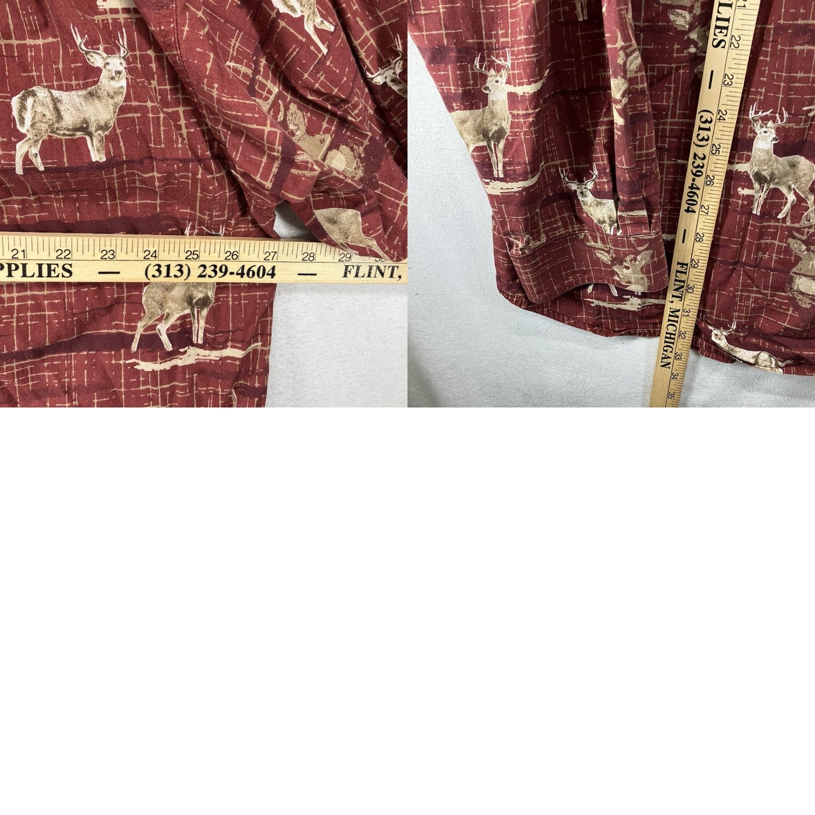 Gloverall VINTAGE Columbia River Lodge Men Button-Up Shirt XL Red All Cotton Buck Deer Print 90s Nature Outdoor Long Sleeve Pocket Casual Mens Size US XL / EU 56 / 4 - 10 Thumbnail