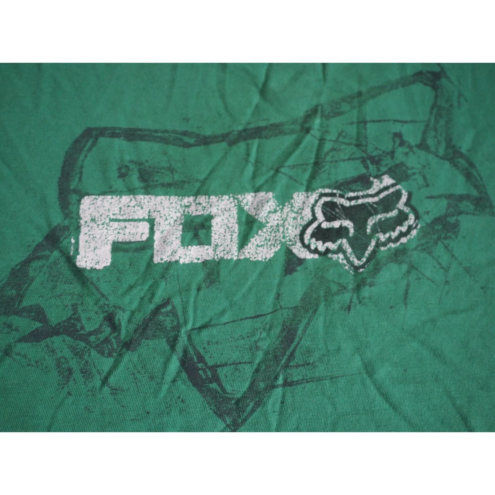 Fox Racing VTG Fox Racing Distressed Logo Green Tee T-Shirt L Unisex 2000s MX MTB Moto Graphic Tee Size US L / EU 52-54 / 3 - 5 Thumbnail