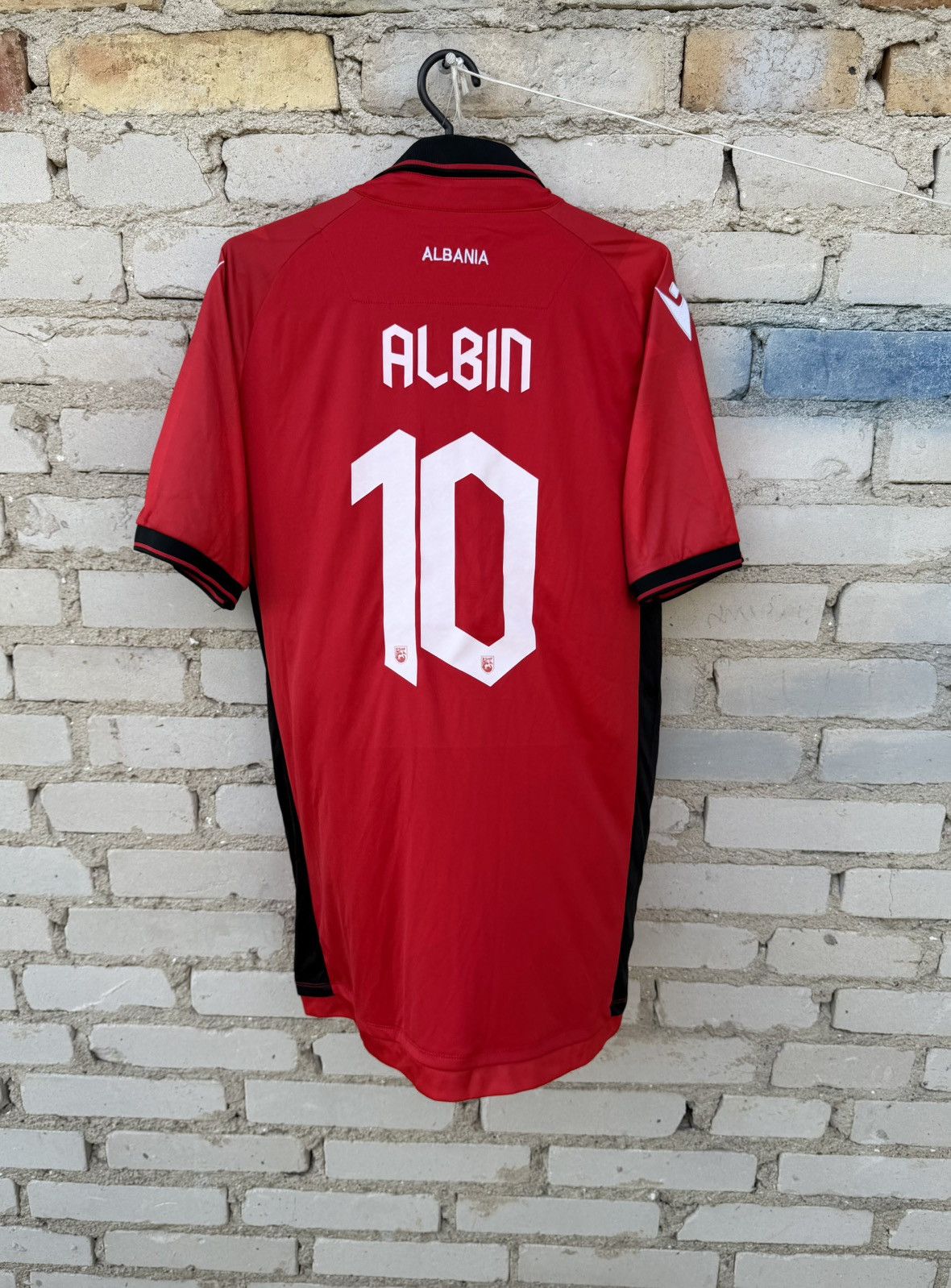 Macron Macron Albania 2023/2024 Albin #10 Soccer Jersey Size US L / EU 52-54 / 3 - 6 Thumbnail