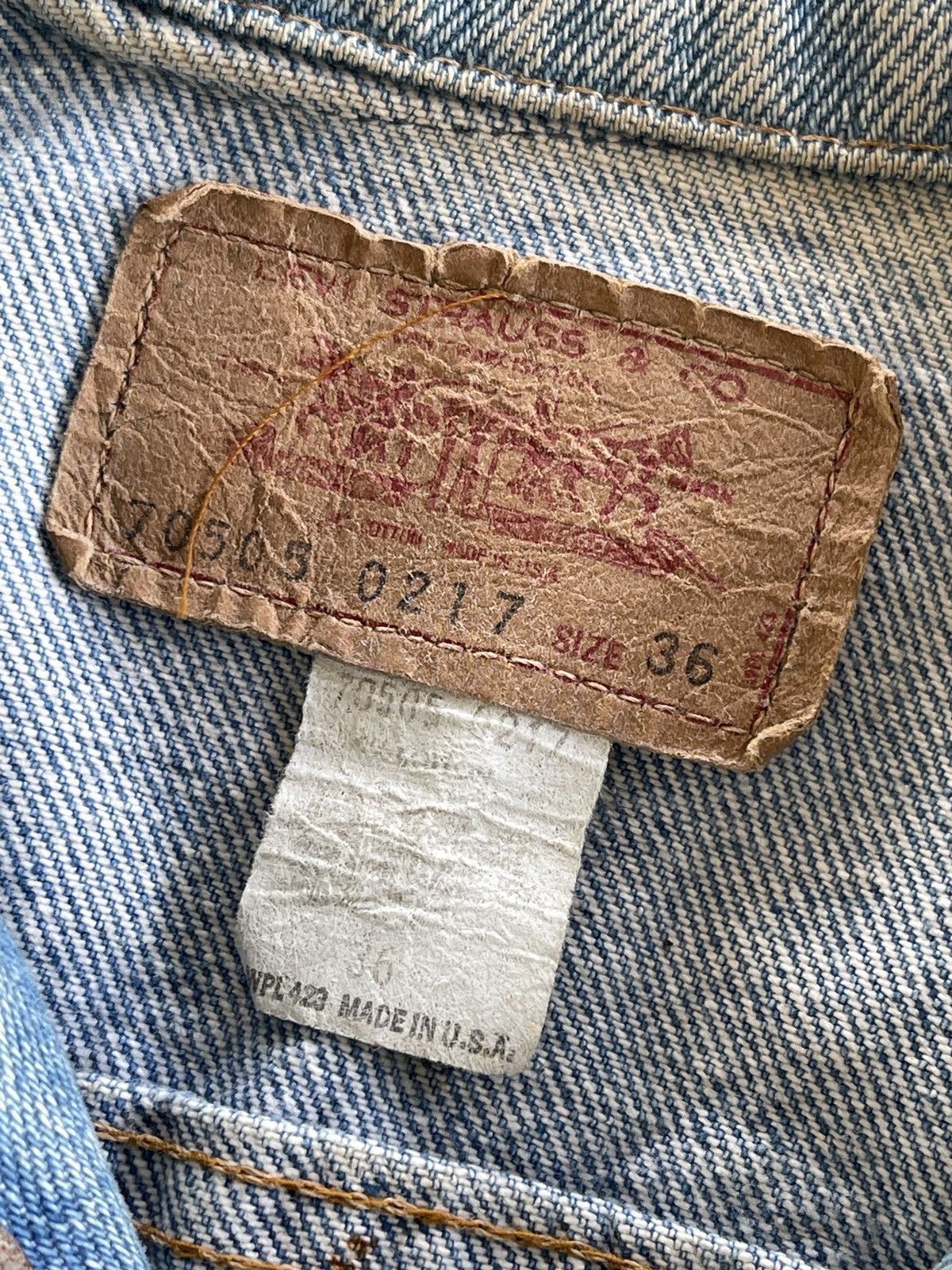 Levi's Vintage Clothing 70s Levis USA 70505-0217 Single R Trucker Jacket Size US S / EU 44-46 / 1 - 21 Thumbnail
