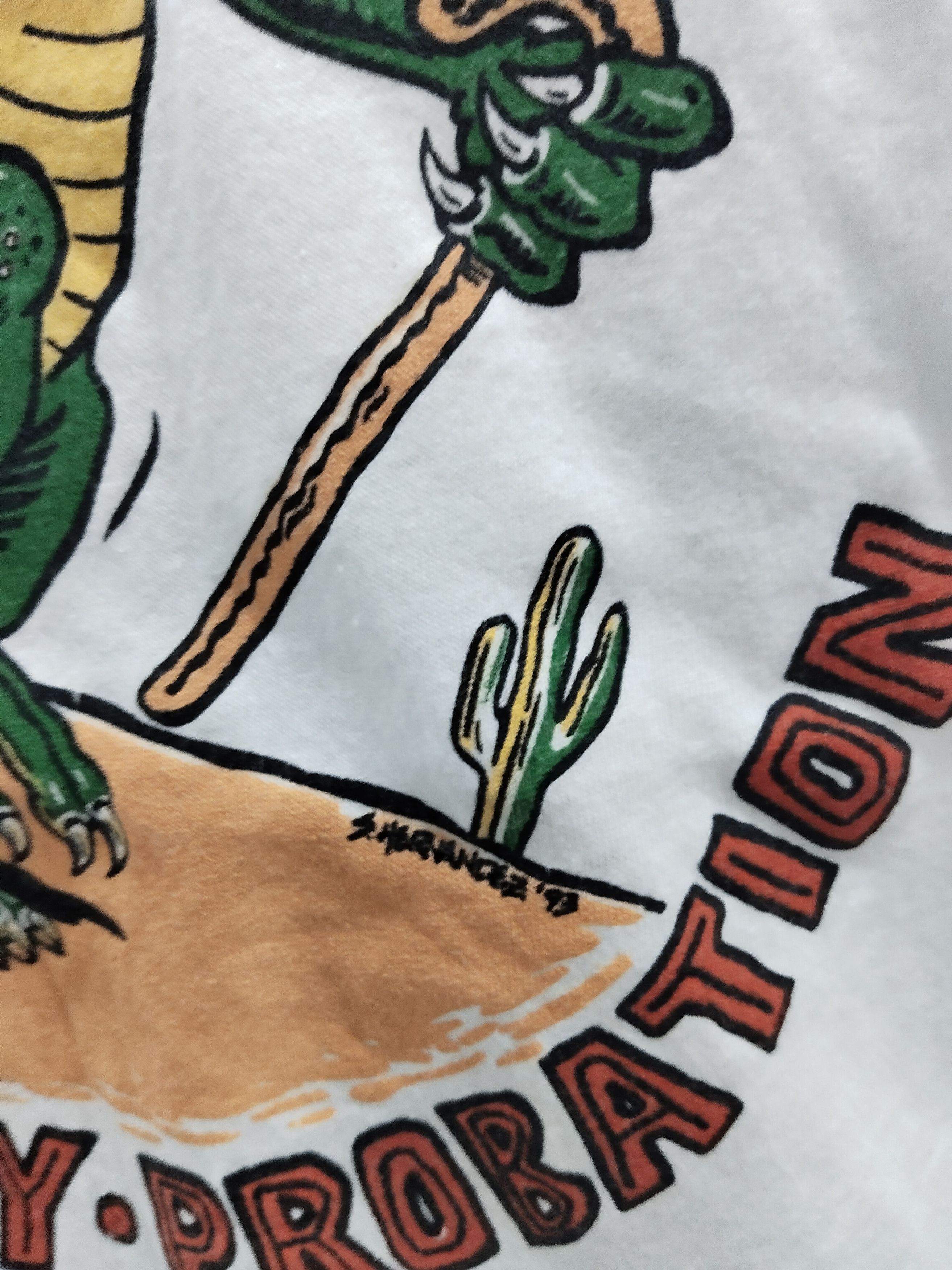 Vintage Vintage 90s bakers to Vegas Dinasour Art Parody Tshirt Size US XXL / EU 58 / 5 - 3 Thumbnail