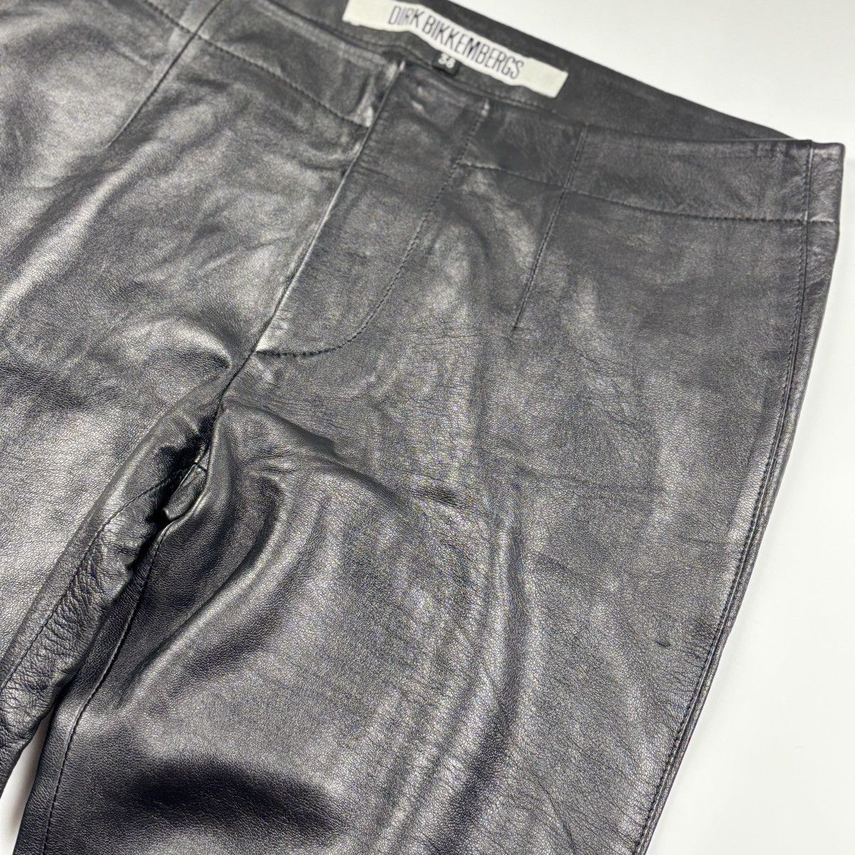 Dirk Bikkembergs Dirk Bikkembergs Leather Pants Size 26" / US 2 / IT 38 - 4 Thumbnail