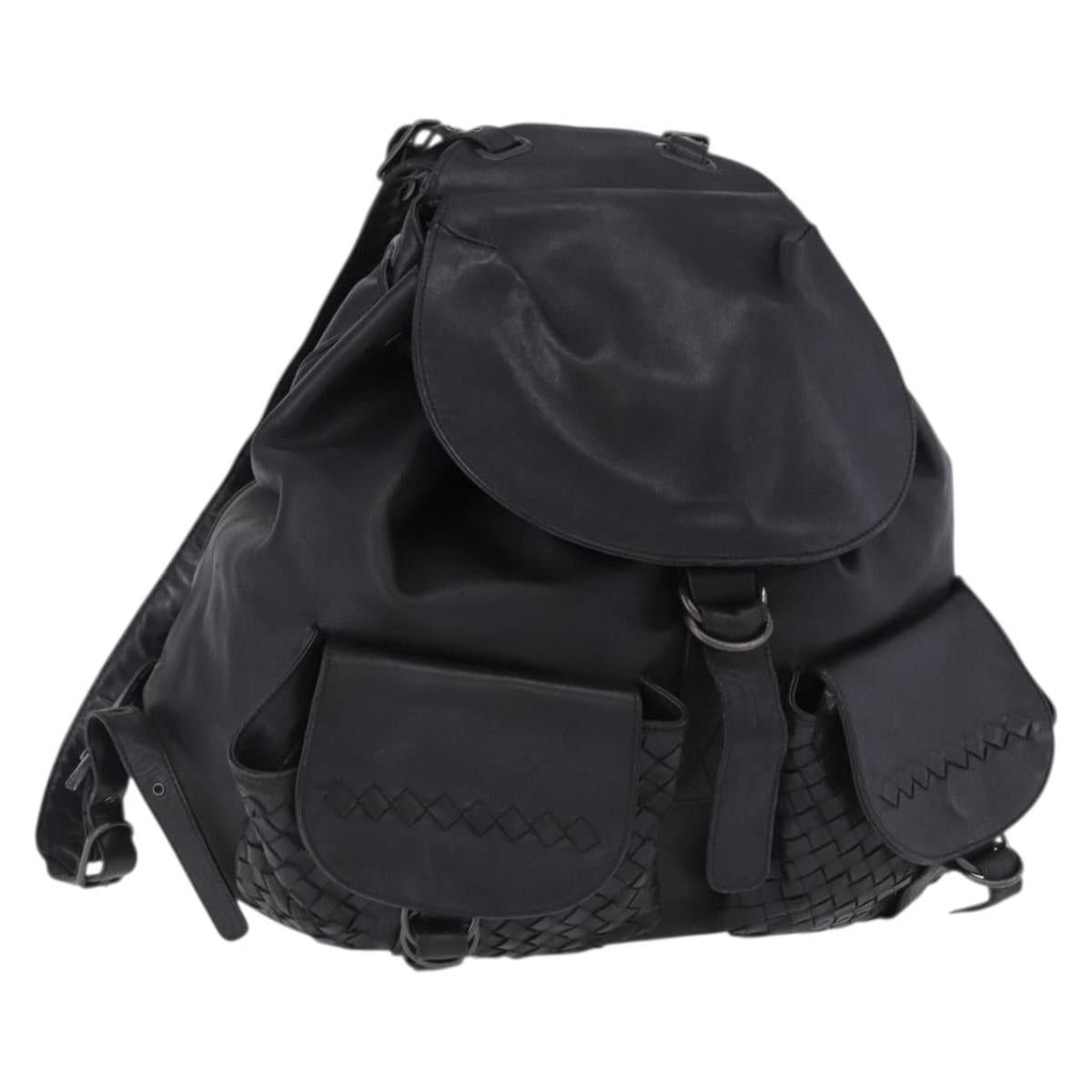 Bottega Veneta BOTTEGA VENETA INTRECCIATO Backpack Leather Black 155095 Size ONE SIZE - 1 Thumbnail
