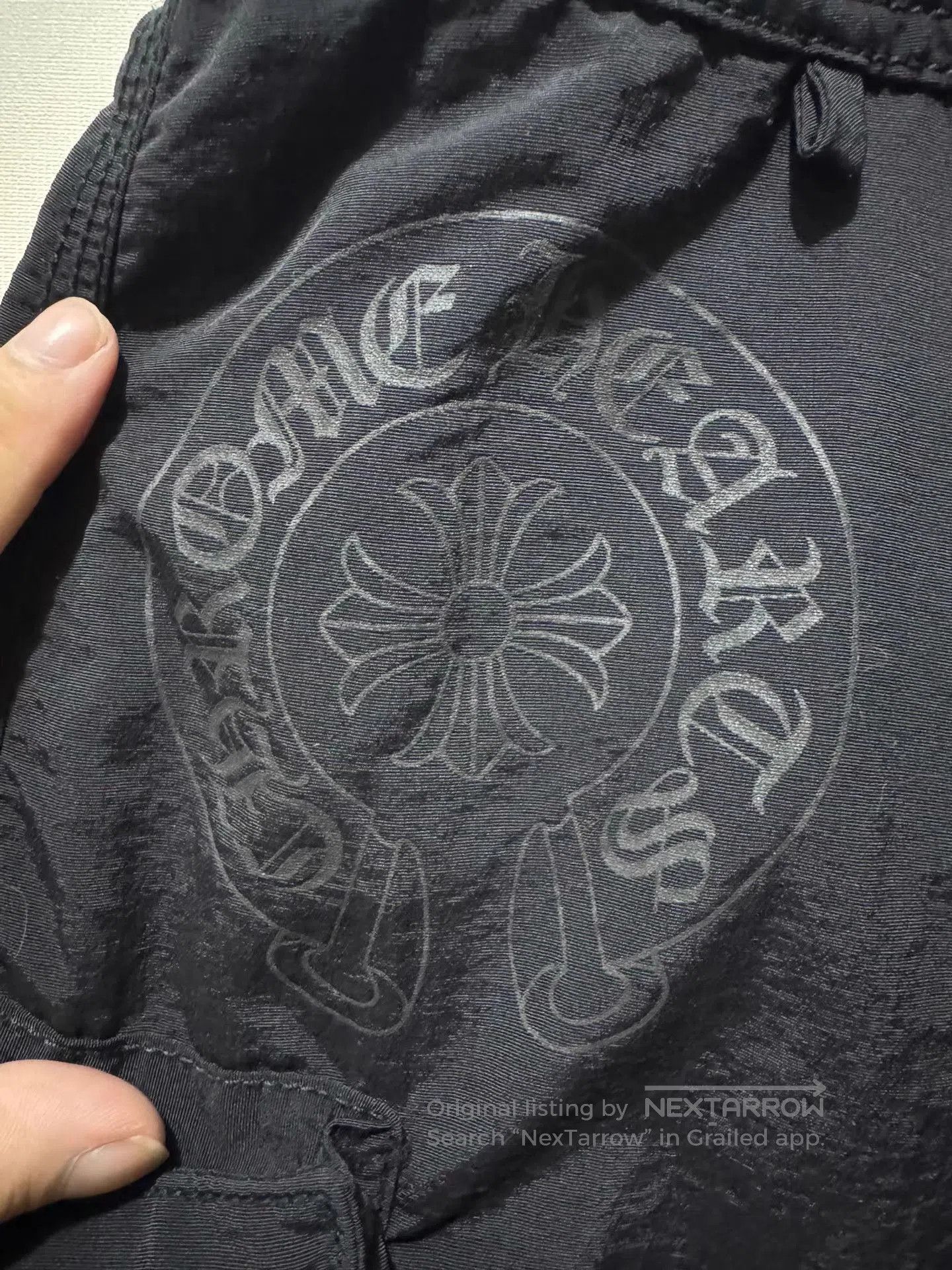 Chrome Hearts Black Cargo Shorts with Embroidered Details Size 34. Size US 34 / EU 50 - 3 Thumbnail