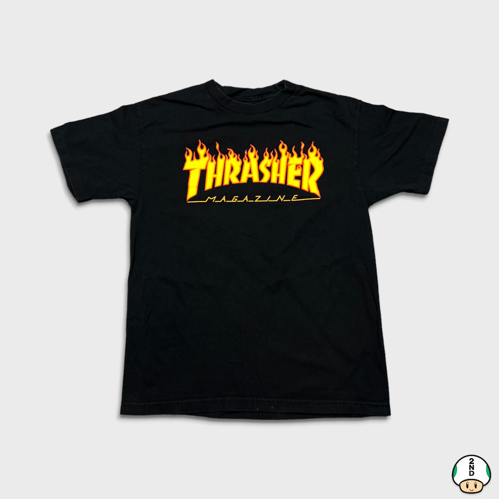 Thrasher × Vintage Thrasher Magazine T Shirt Medium Flame Spell Out Skate Tee Size US M / EU 48-50 / 2 - 1 Thumbnail