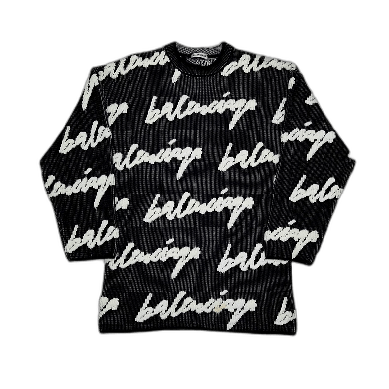 Balenciaga Balenciaga 3D Logo Crewneck Knit Sweater Size US S / EU 44-46 / 1 - 1 Thumbnail