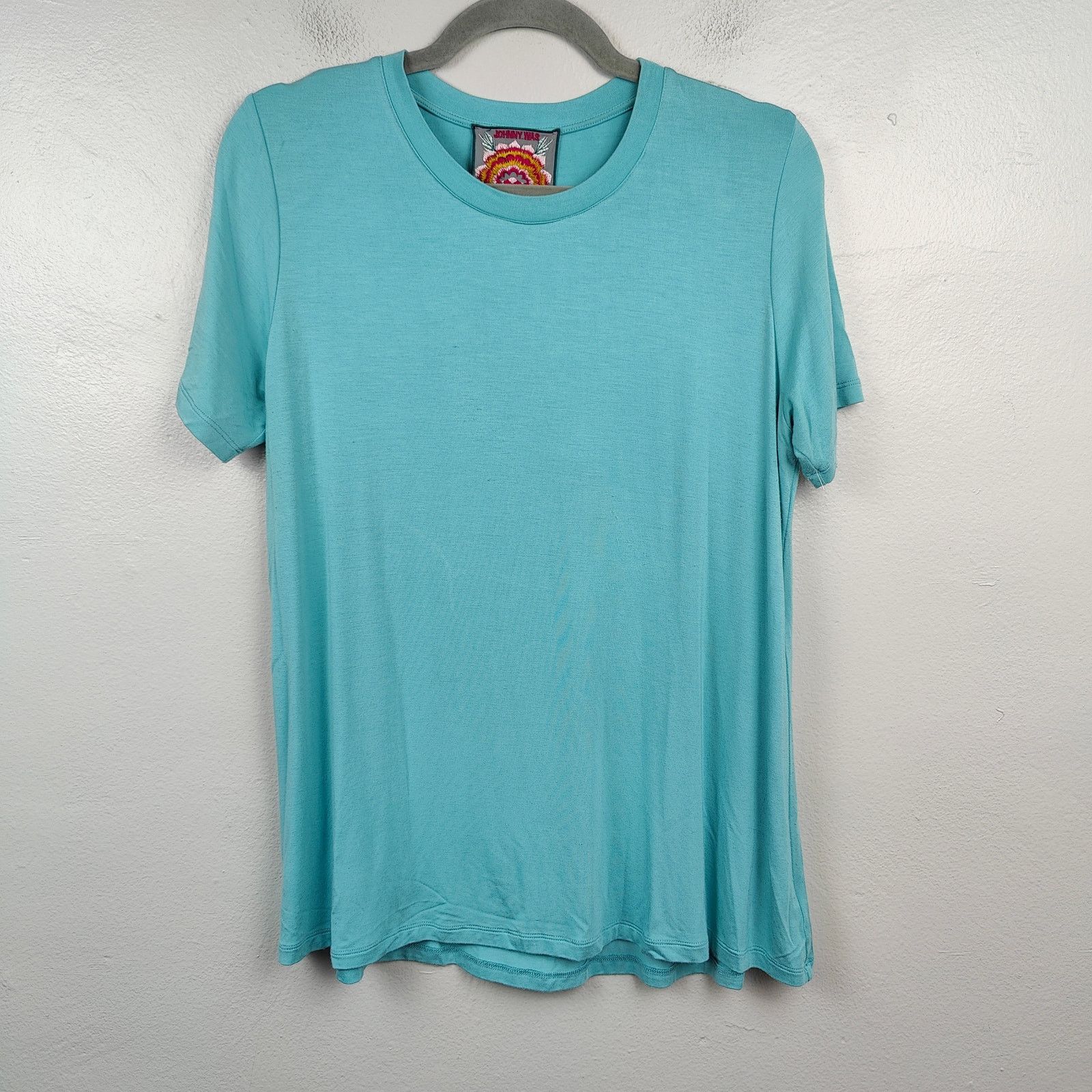 Johnny Was Johnny Was Viscose T-Shirt Womens Small Teal Blue Stretch Size S / US 4 / IT 40 - 1 Thumbnail