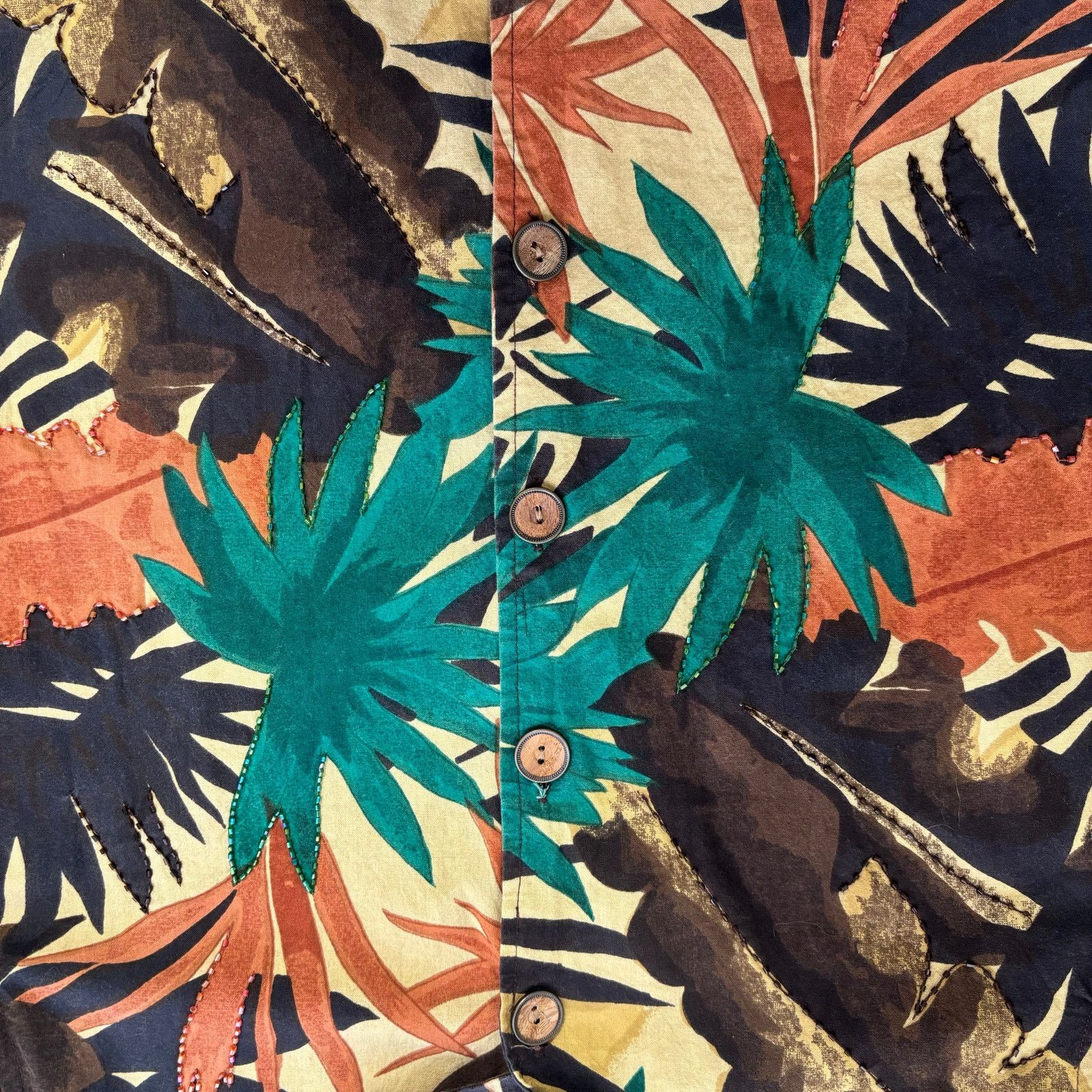 Other Vintage New Identity Tropical Print Jacket Light Brown Large Size L / US 10 / IT 46 - 5 Thumbnail