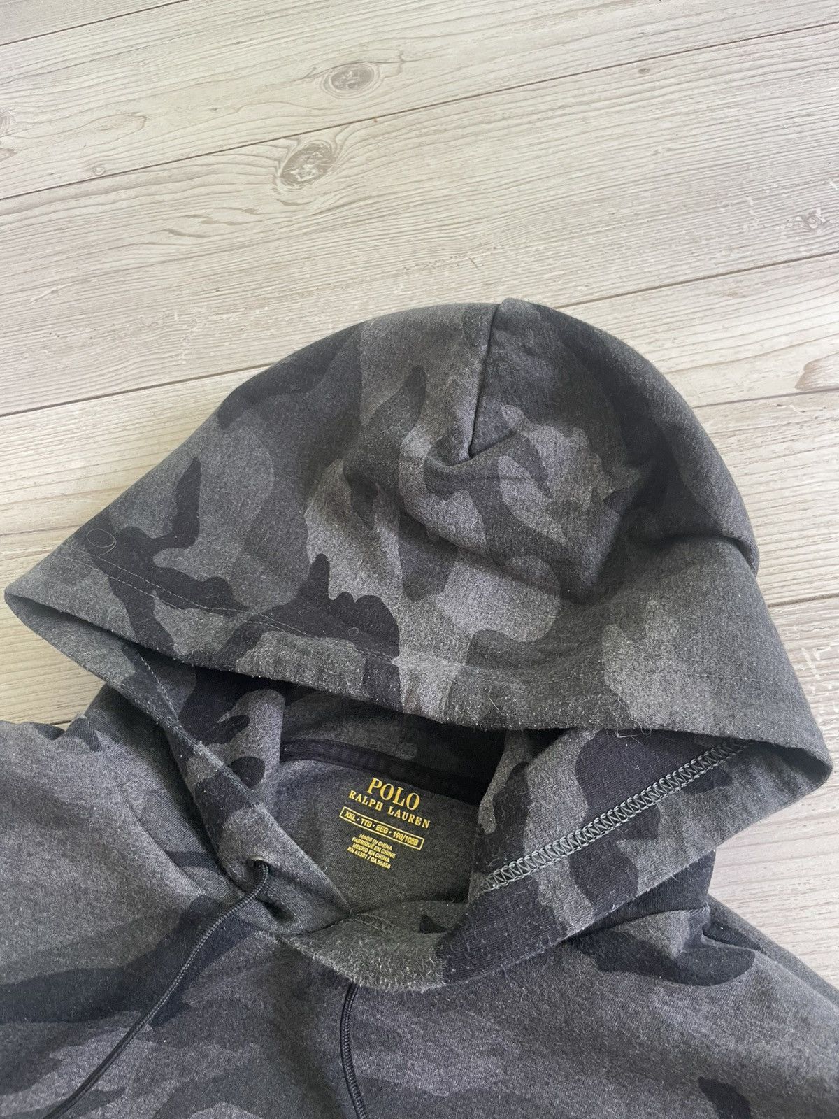 Vintage Polo Ralph Lauren P Wing Camo Hoodie Size US XXL / EU 58 / 5 - 10 Thumbnail