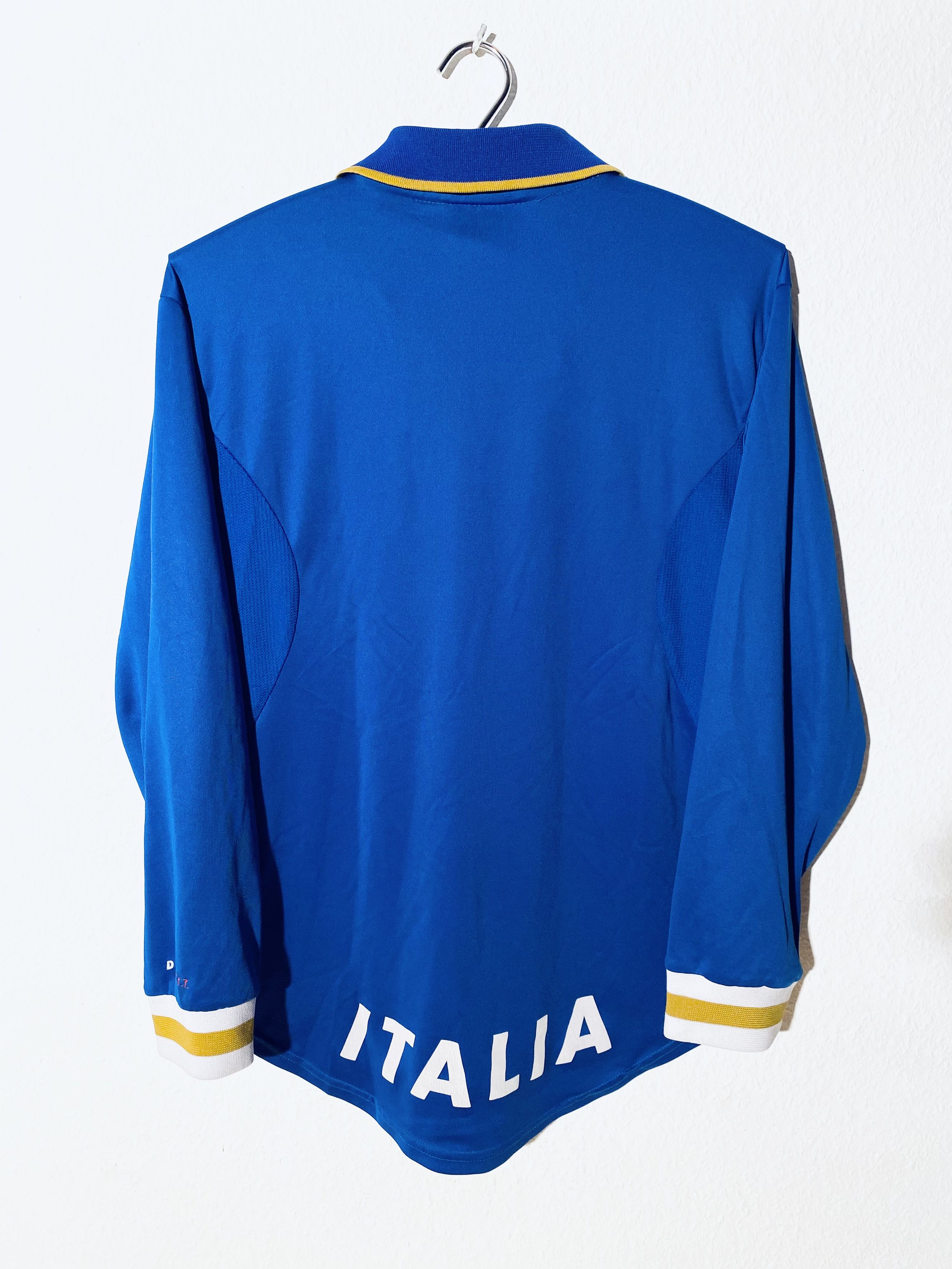 Nike Italy Euro 96 Home Football Shirt Jersey Long Sleeve Size US S / EU 44-46 / 1 - 2 Thumbnail
