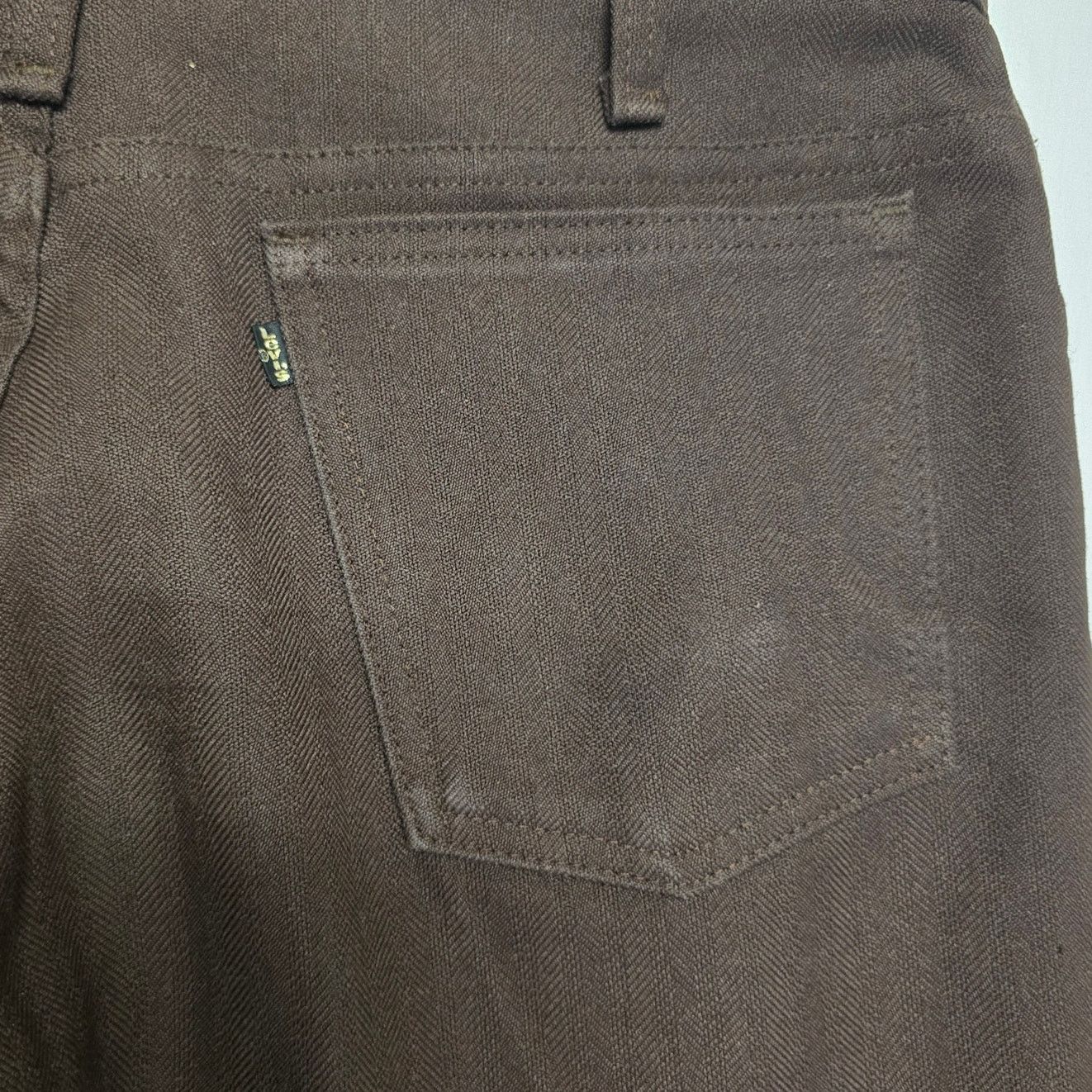 Levi's Vintage Levis Bootcut Pants Mens 34x29 Herringbone Western Size US 34 / EU 50 - 3 Thumbnail