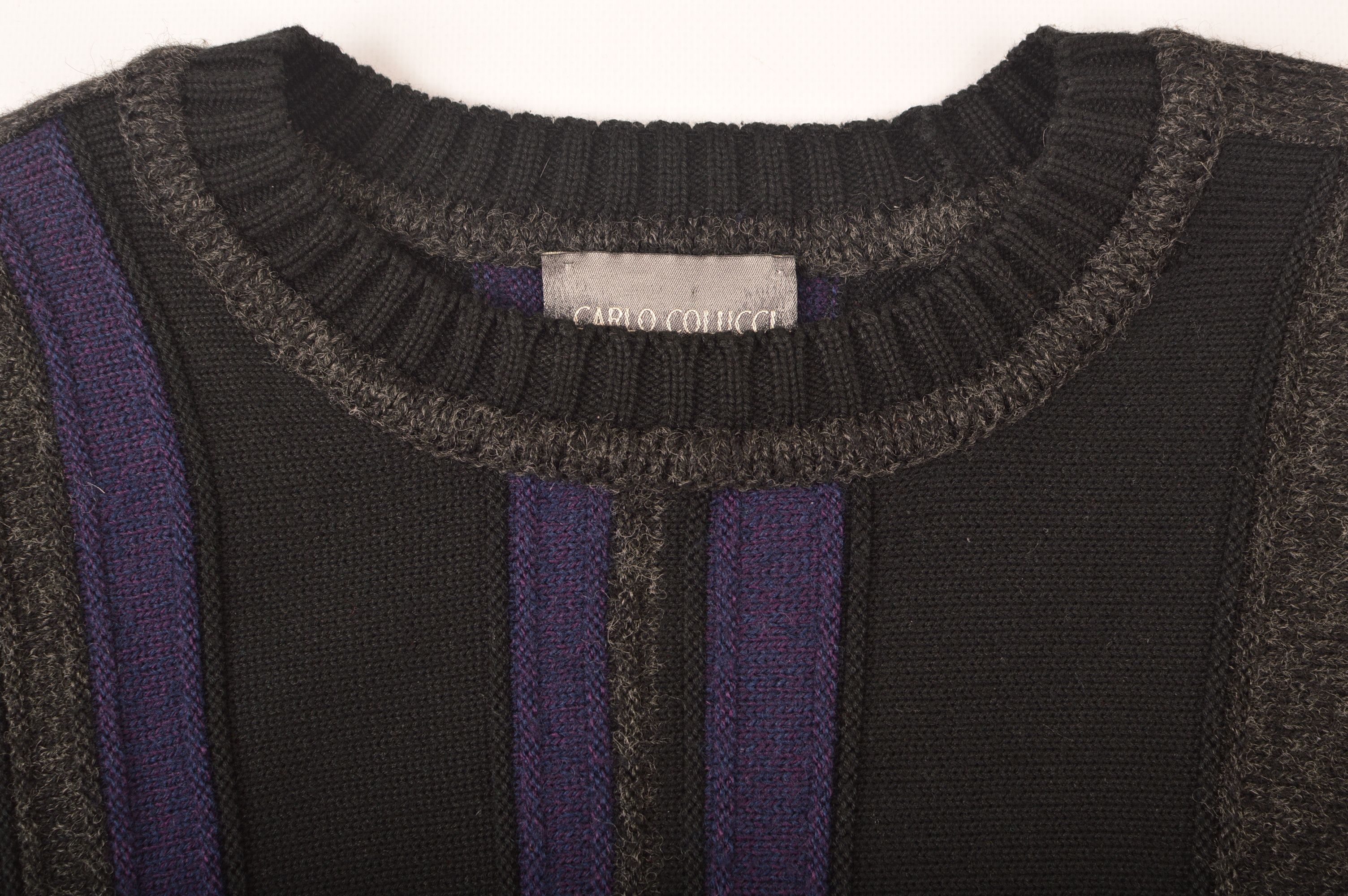 Carlo Colucci × Vintage Carlo Colucci Vintage Striped Pullover Sweater Size US L / EU 52-54 / 3 - 2 Thumbnail