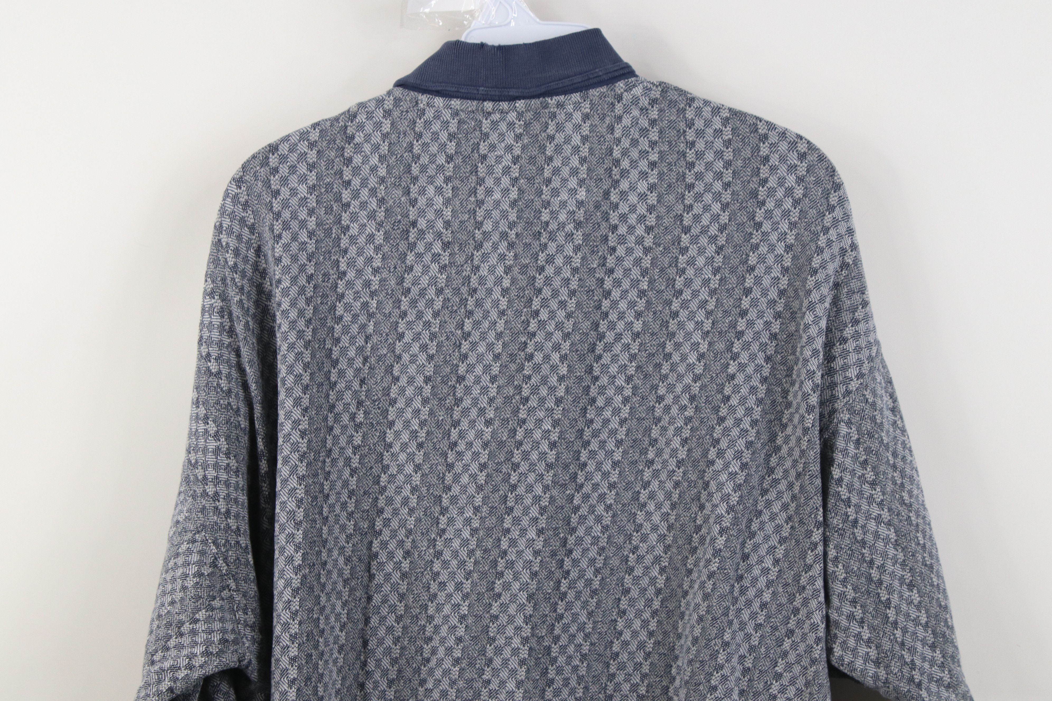 Vintage Vintage 90s Streetwear Checkered Knit Golf Polo Shirt Size US XL / EU 56 / 4 - 12 Thumbnail
