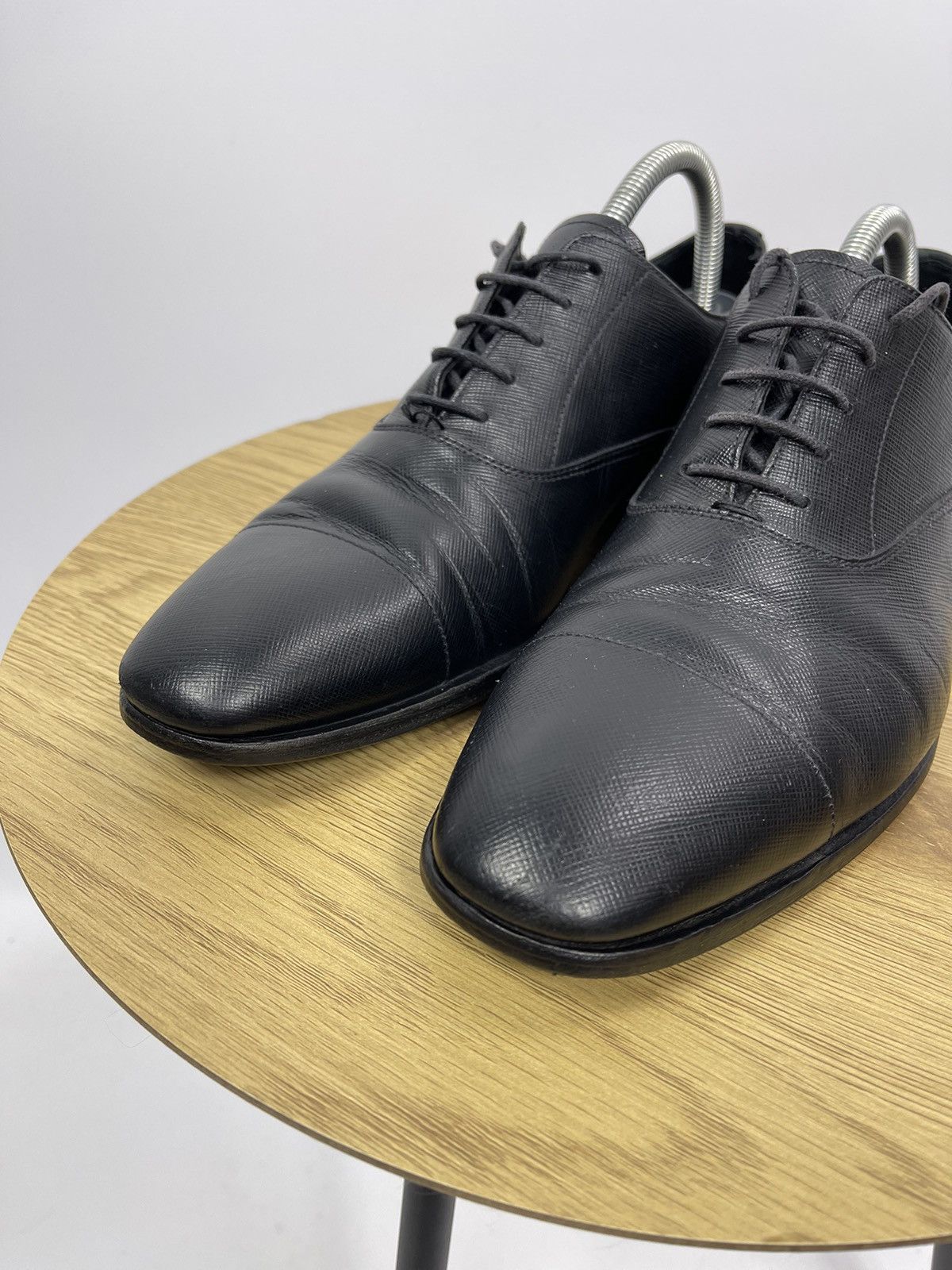 Prada Prada Men's 2EC031 Saffiano Leather Business Shoes Size 8 US Size US 8 / EU 41 - 2 Thumbnail