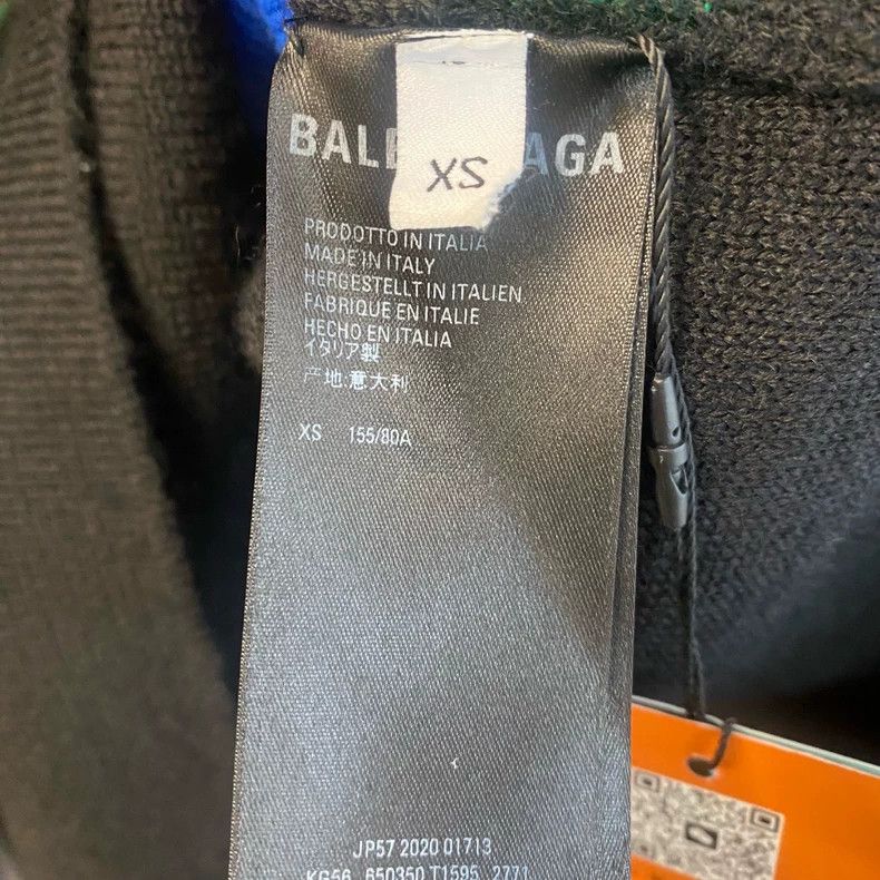 Balenciaga Balenciaga Black Rainbow Multilingual Sweater Hoodie Size US XS / EU 42 / 0 - 5 Thumbnail