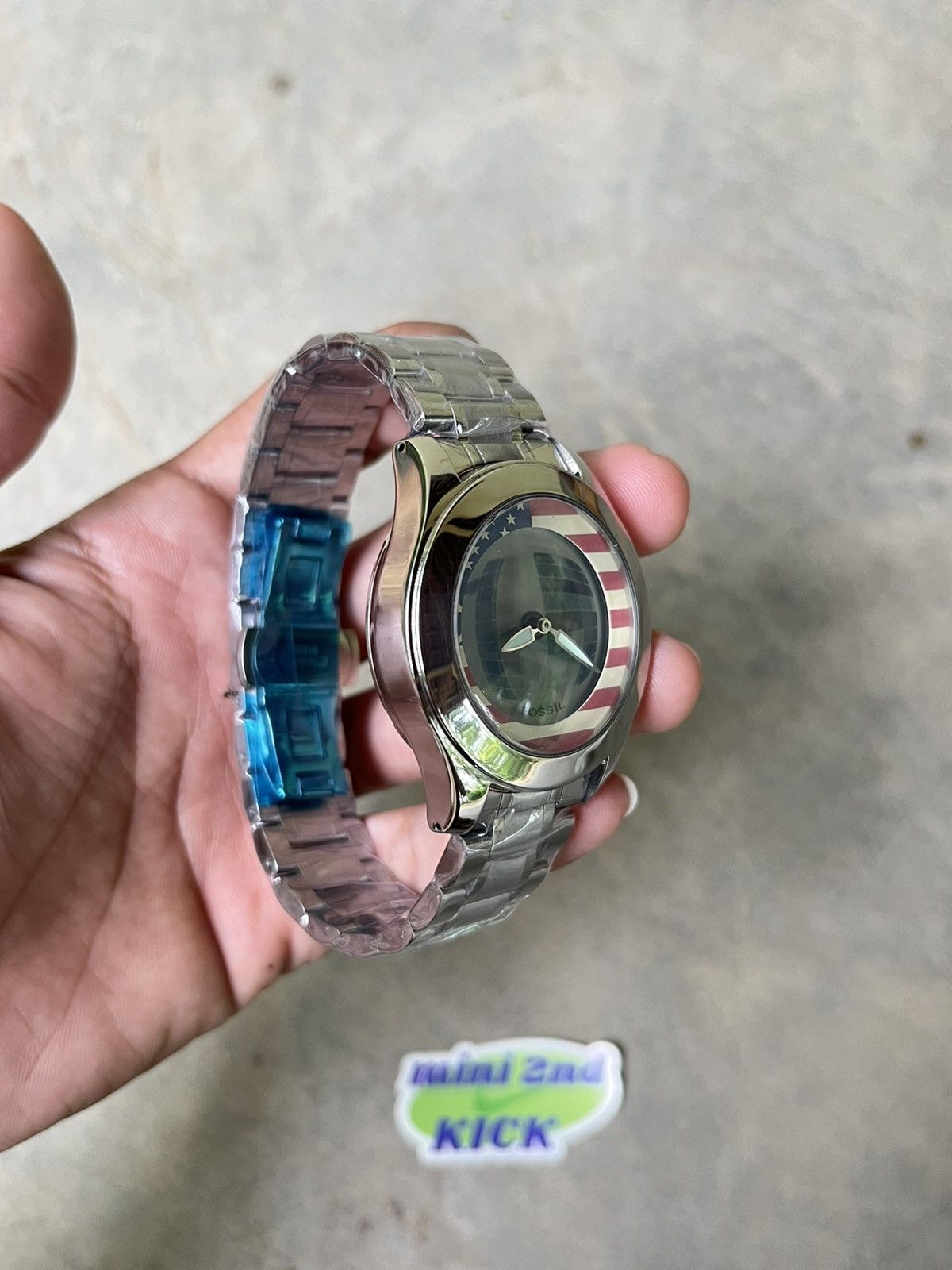 Fossil Vintage FOSSIL BIG TIC WATCH FLAG USA NUMBER Size ONE SIZE - 4 Thumbnail